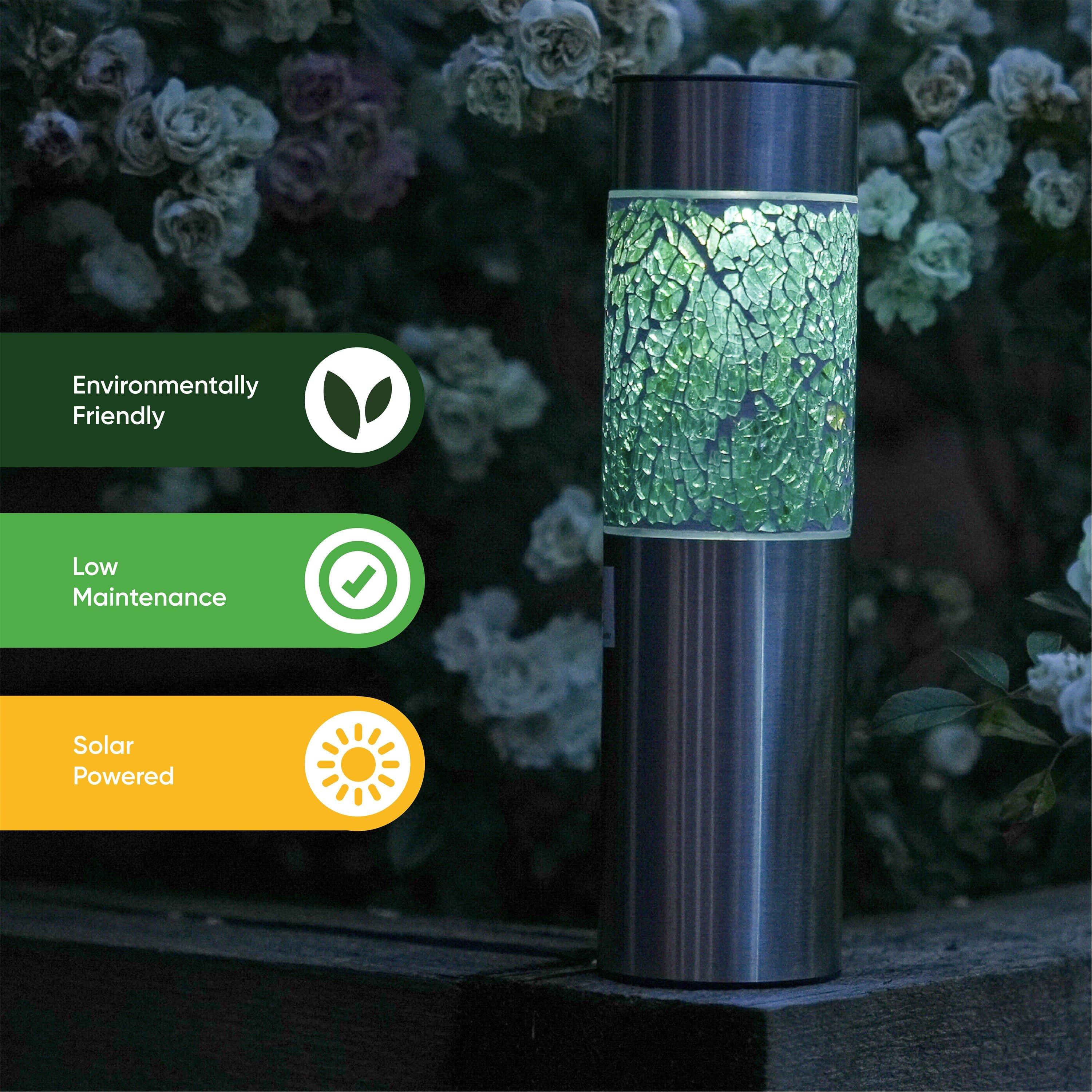Multi - Streetwize - Pack of 4 Solar Mosaic Stake Lights - 6
