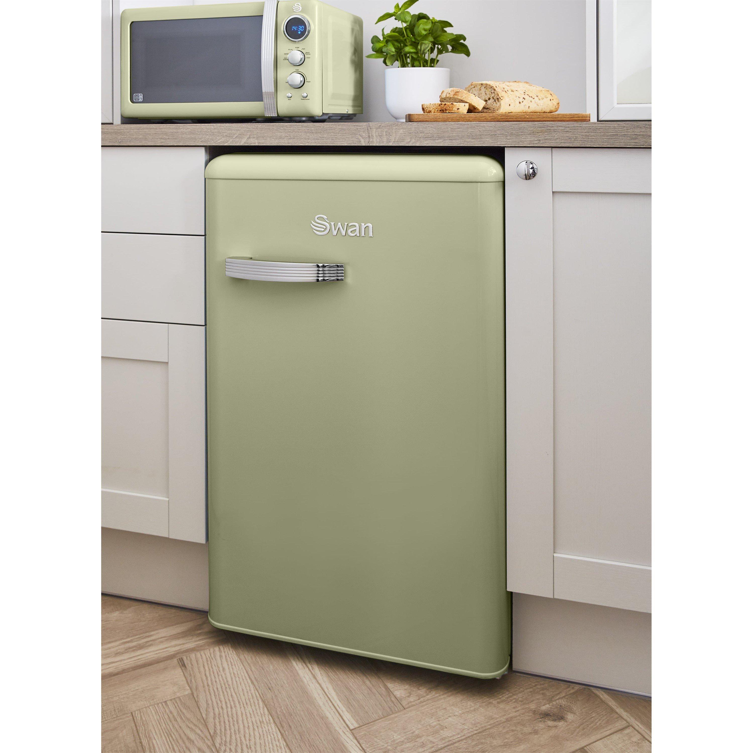 Green - Swan - Retro Under Counter Fridge Green - 2