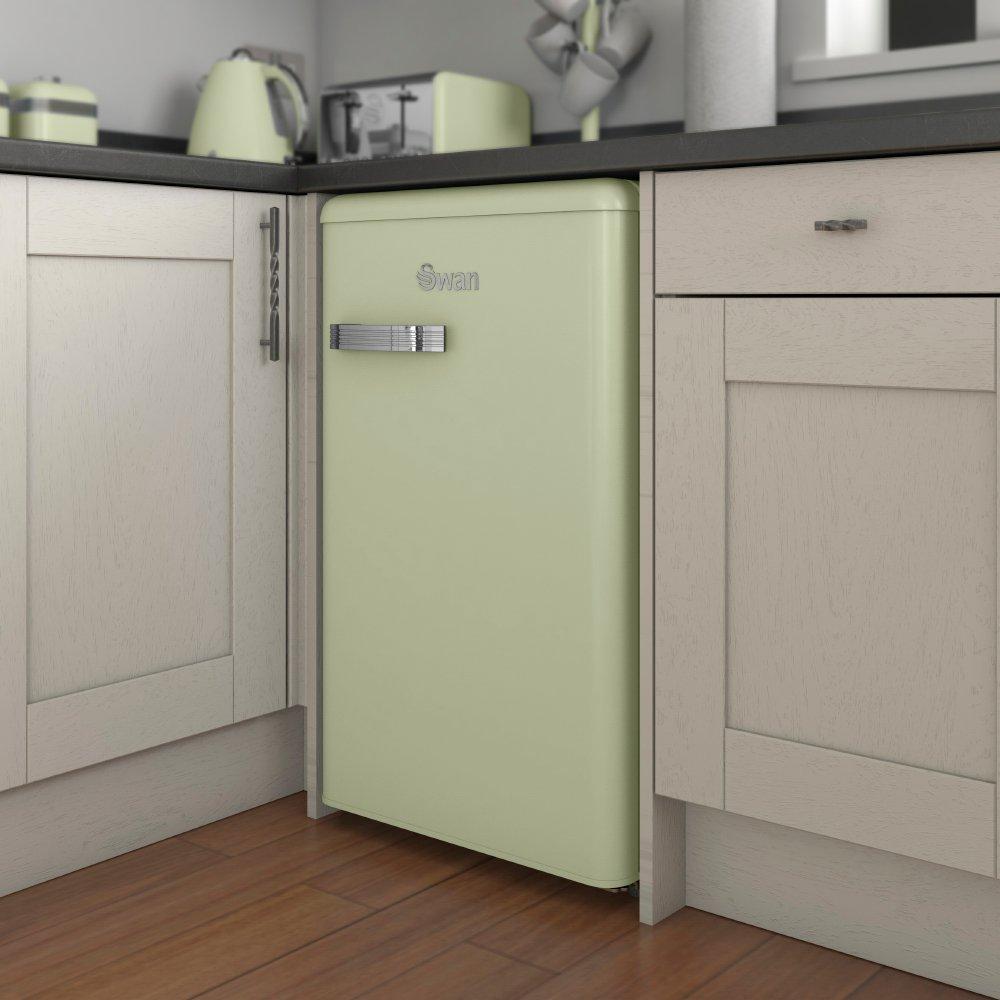 Green - Swan - Retro Under Counter Fridge Green - 7