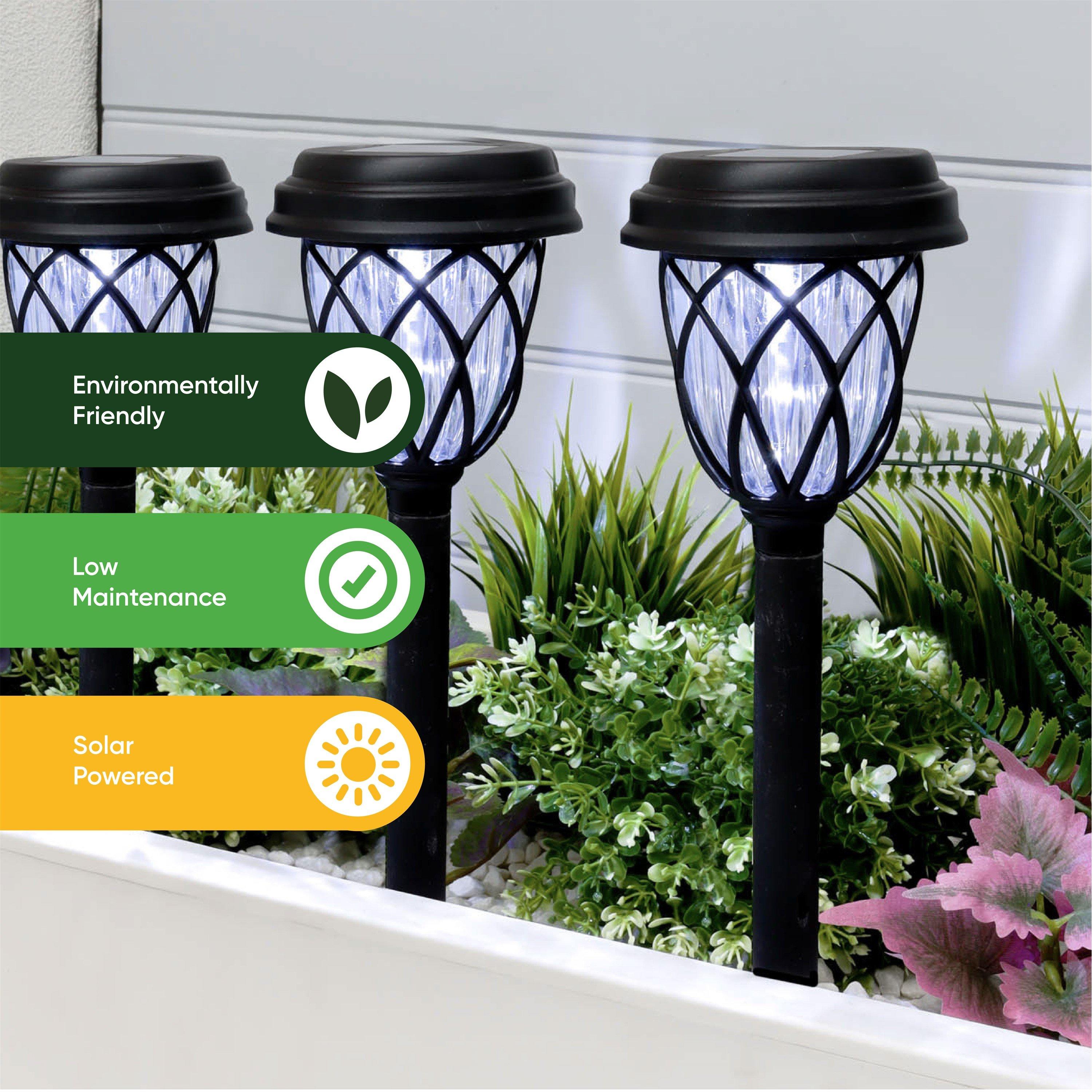 Black - Streetwize - Solar Pathway Stake Lights (Pack of 4) - 6