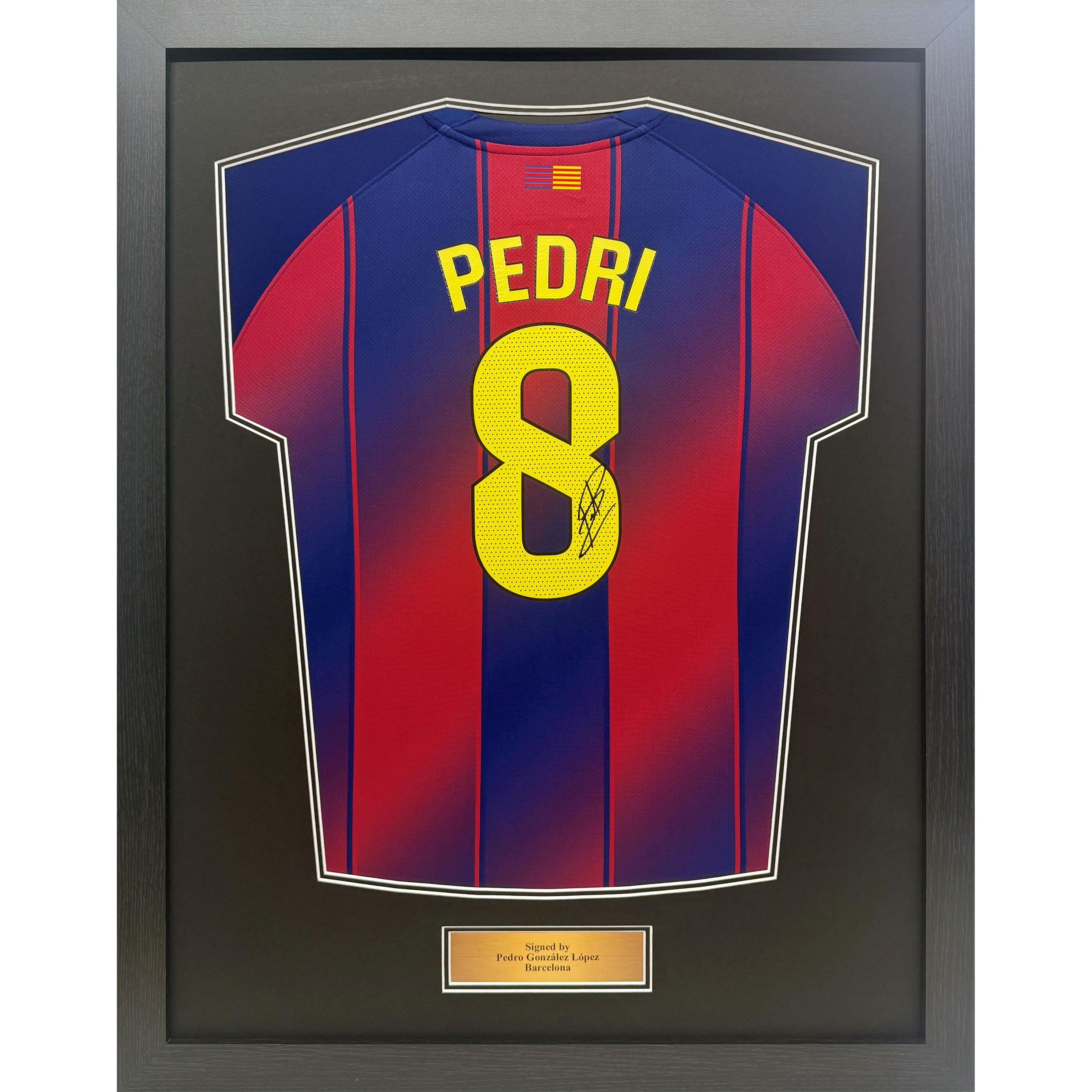 Fc Barcelona  Pedri Signed & Framed Barcelona Football Shirt - Blue