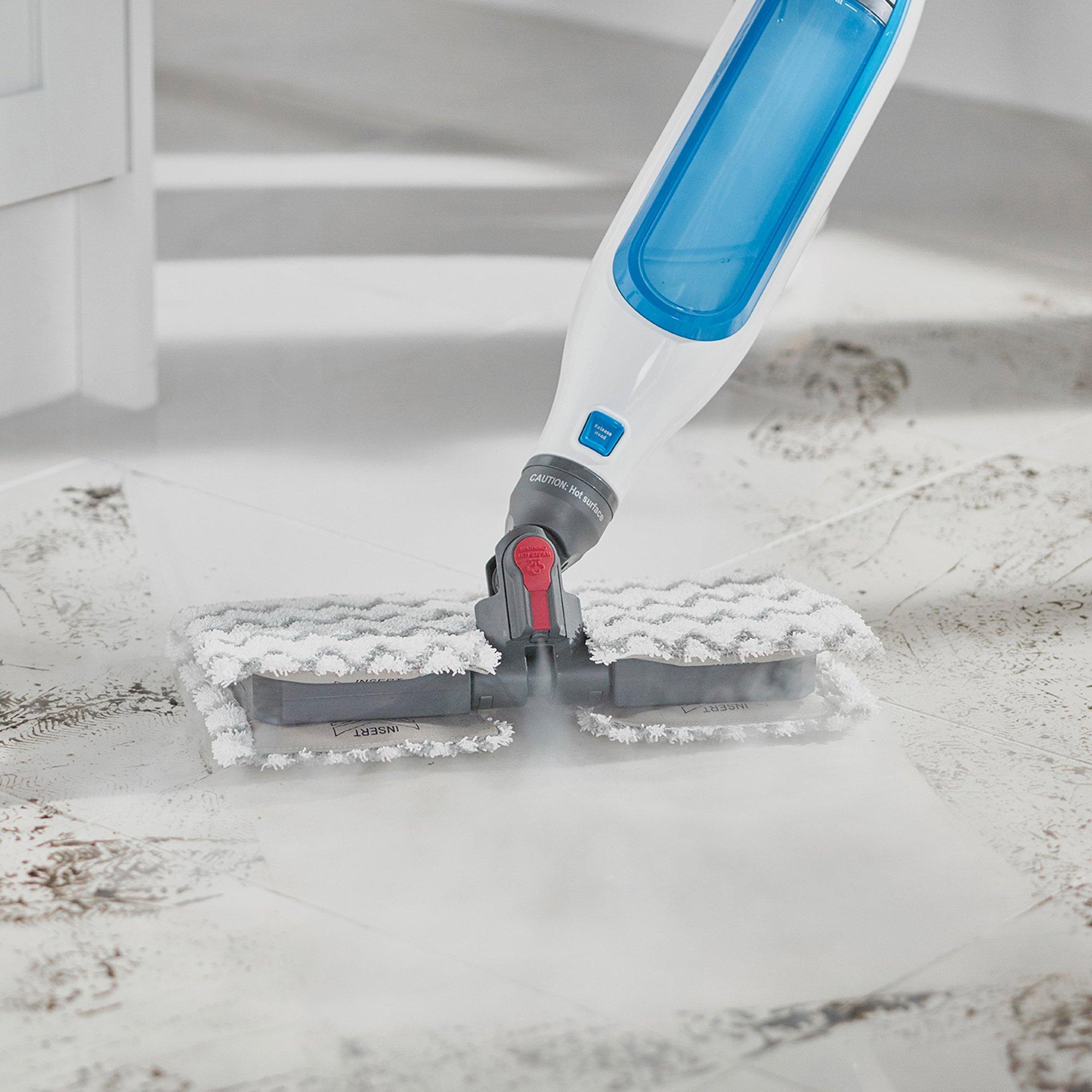 White/Blue - Shark - Klik n’ Flip Manual Steam Mop S6001UK - 5