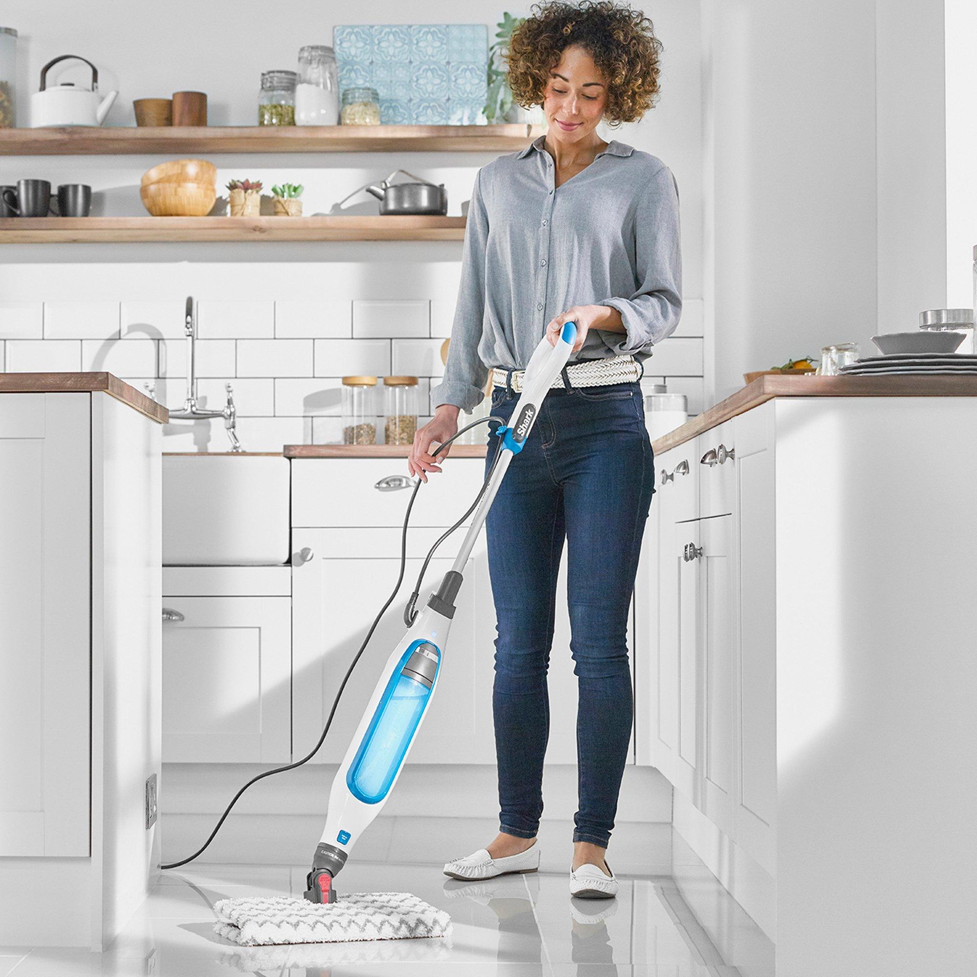White/Blue - Shark - Klik n’ Flip Manual Steam Mop S6001UK - 7