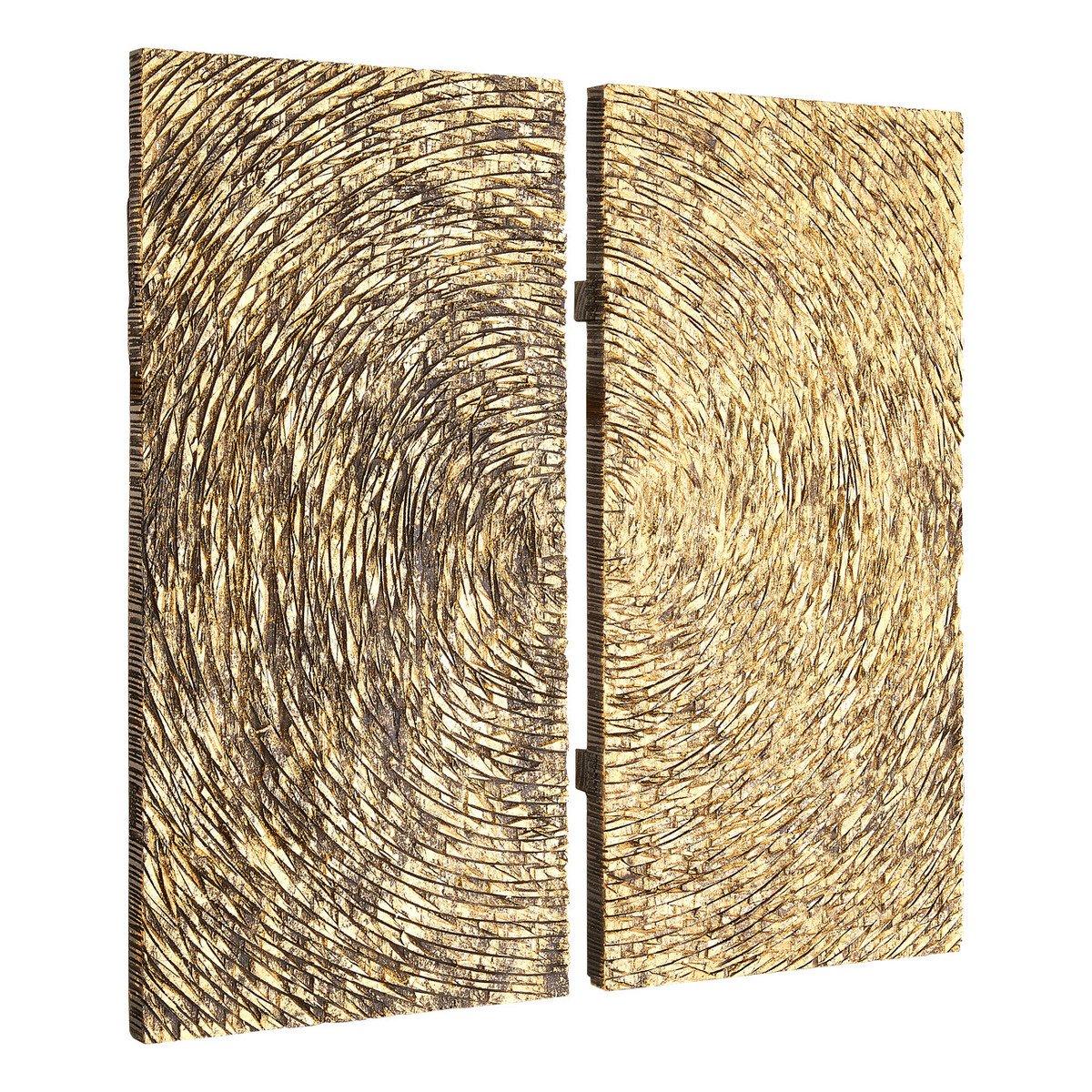 Gold - Fifty Five South - Modello Wood Carving Gold Finish Wall Art - 2