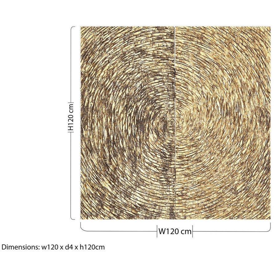 Gold - Fifty Five South - Modello Wood Carving Gold Finish Wall Art - 5