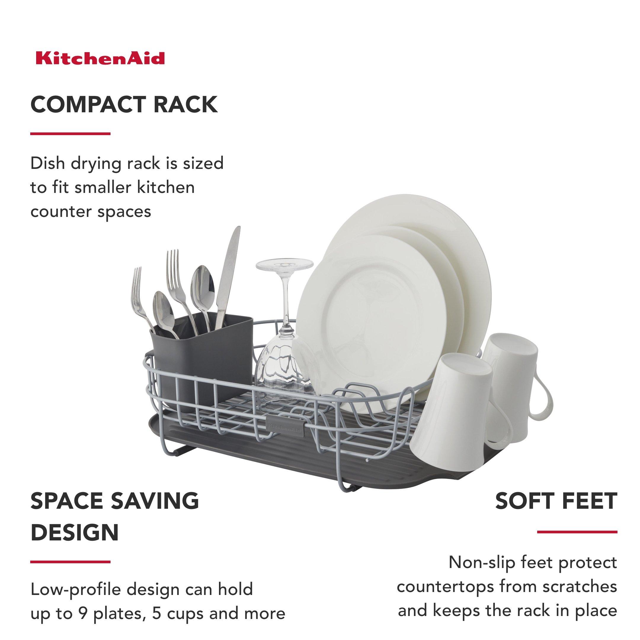 Grey - KitchenAid - Low Profile Dish-Drying Rack - 4