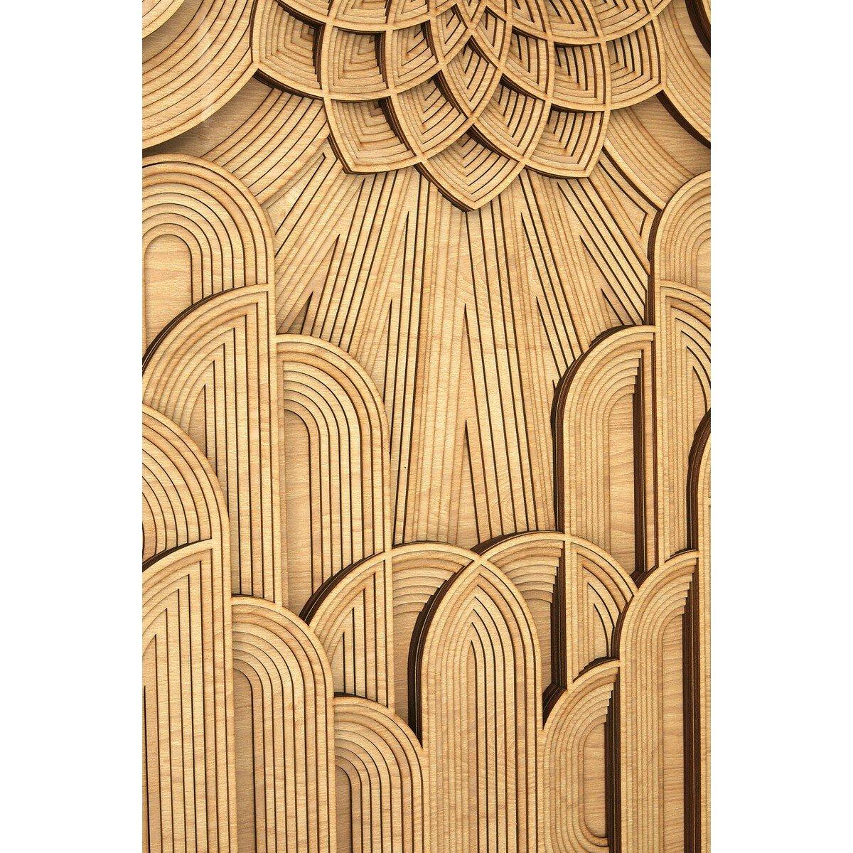 Brown - Fifty Five South - Modello Deco Wood Carving Wall Art - 7