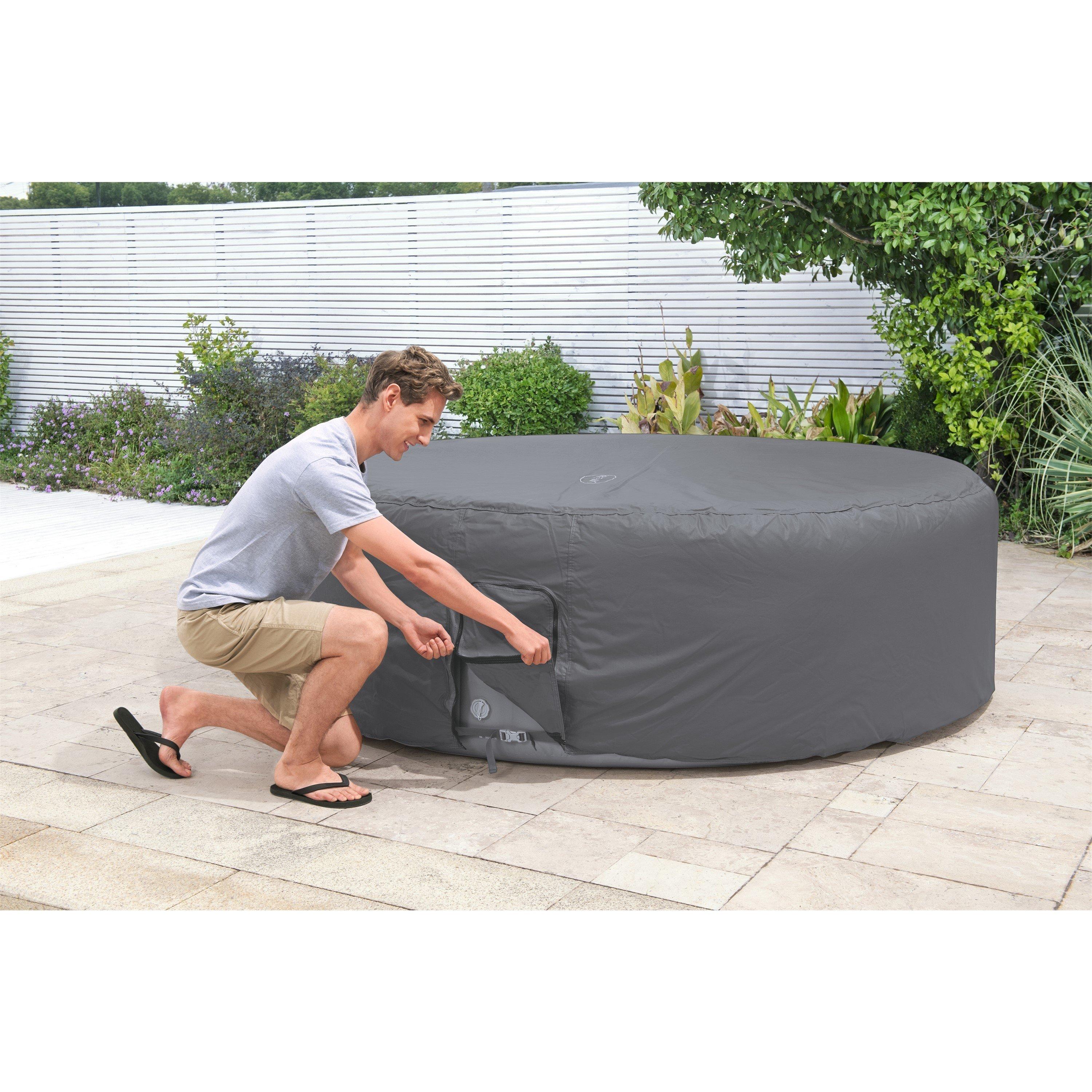 Grey - Lay-Z-Spa - Lay-Z-Spa® EnergySense Thermal Round Hot Tub Cover - 4