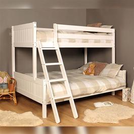 Comfy Living Triple Wooden Bunk 3ft and 4ft Bed and Mattress