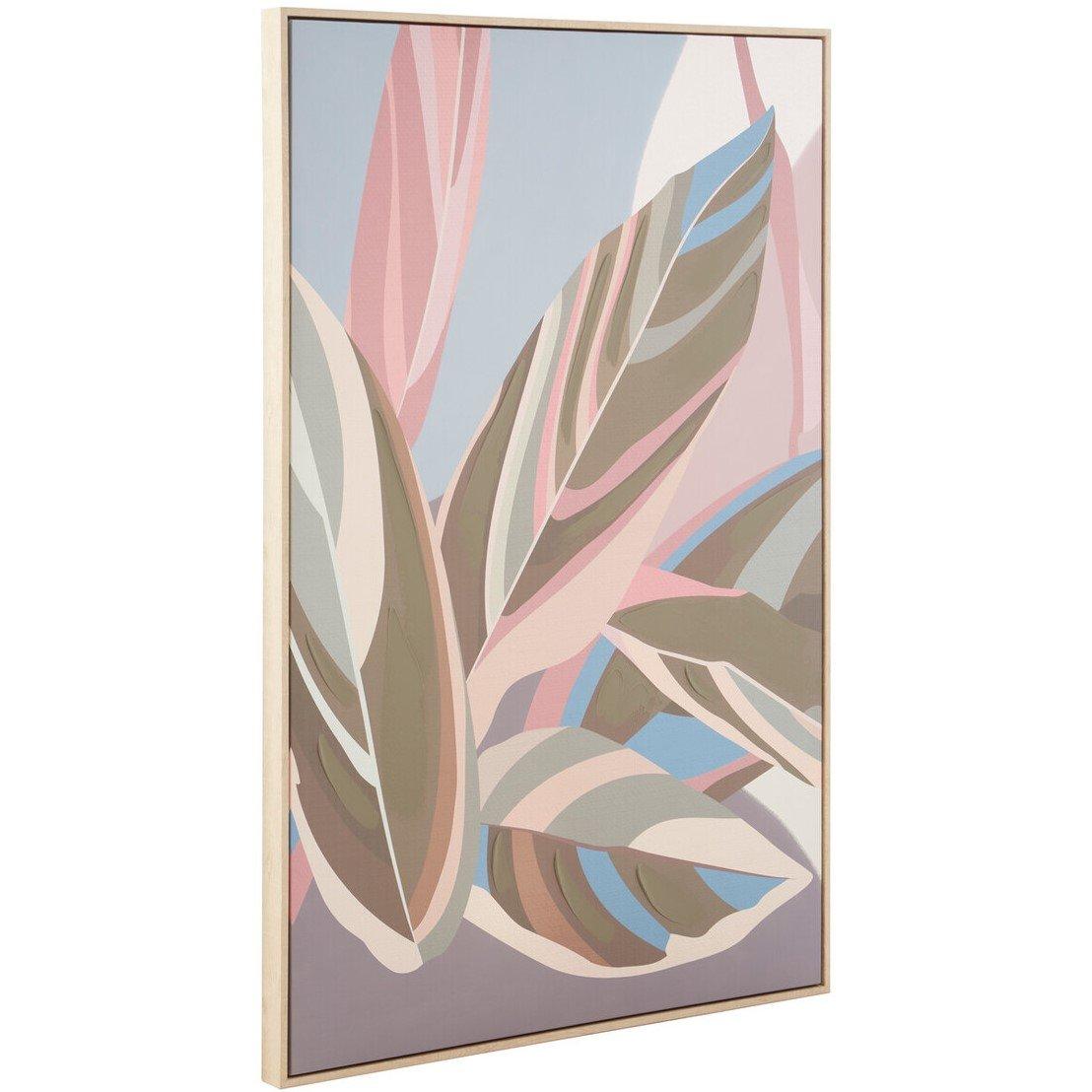 Green Pink - Fifty Five South - Astratto Pastel Leaves Canvas Wall Art - 2