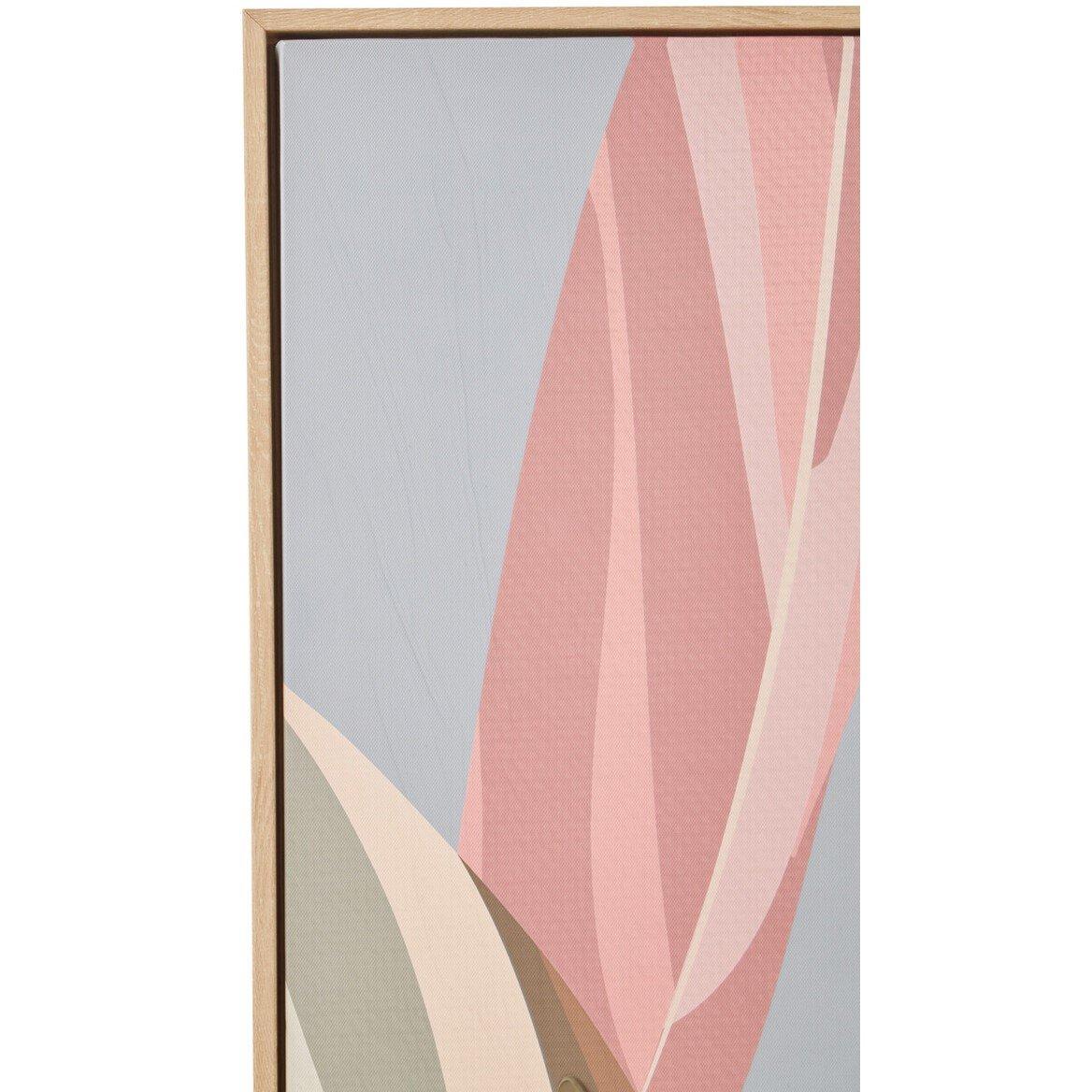 Green Pink - Fifty Five South - Astratto Pastel Leaves Canvas Wall Art - 4