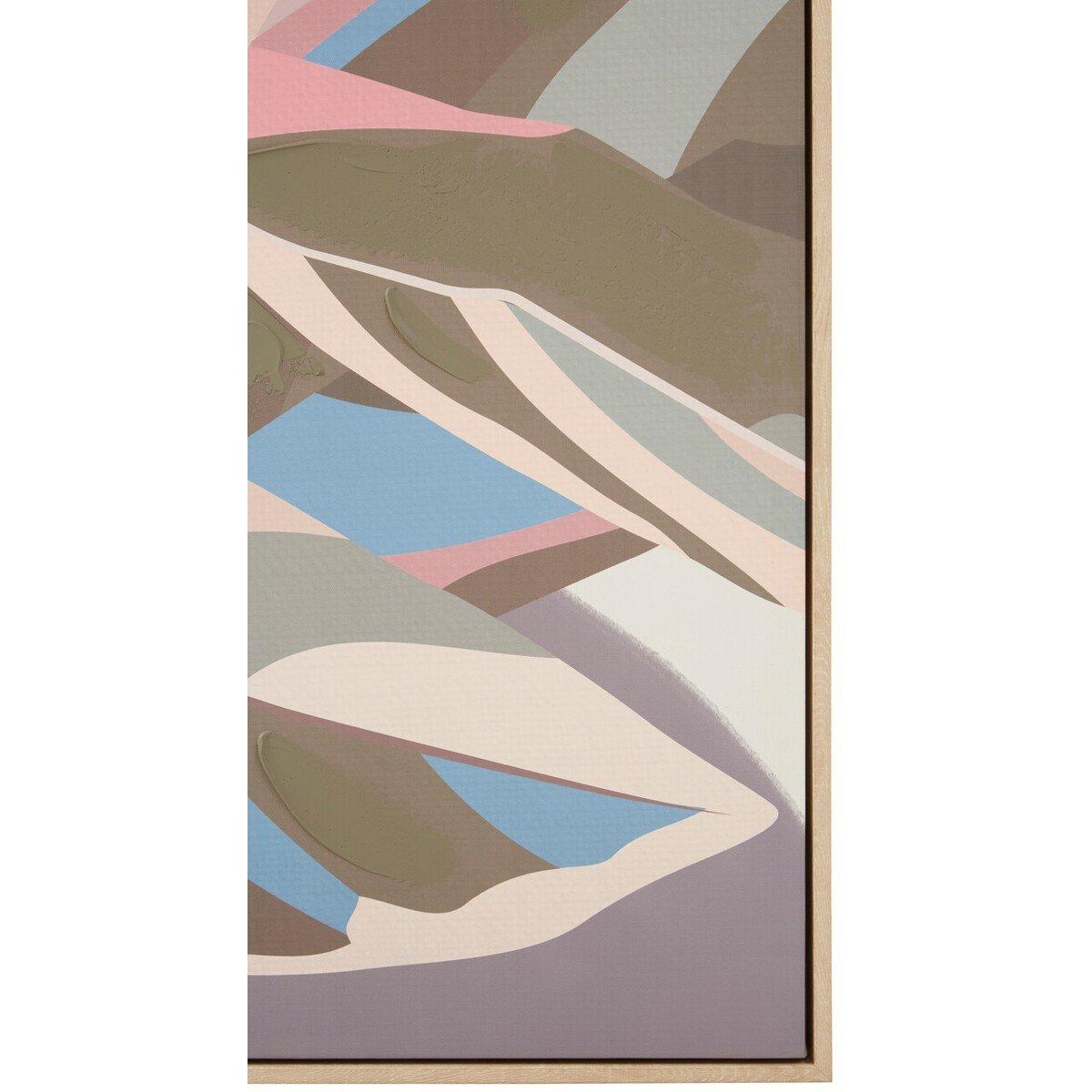 Green Pink - Fifty Five South - Astratto Pastel Leaves Canvas Wall Art - 5
