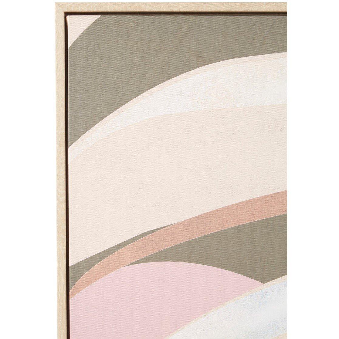Green Pink - Fifty Five South - Astratto Canvas Leaf Design Wall Art - 3