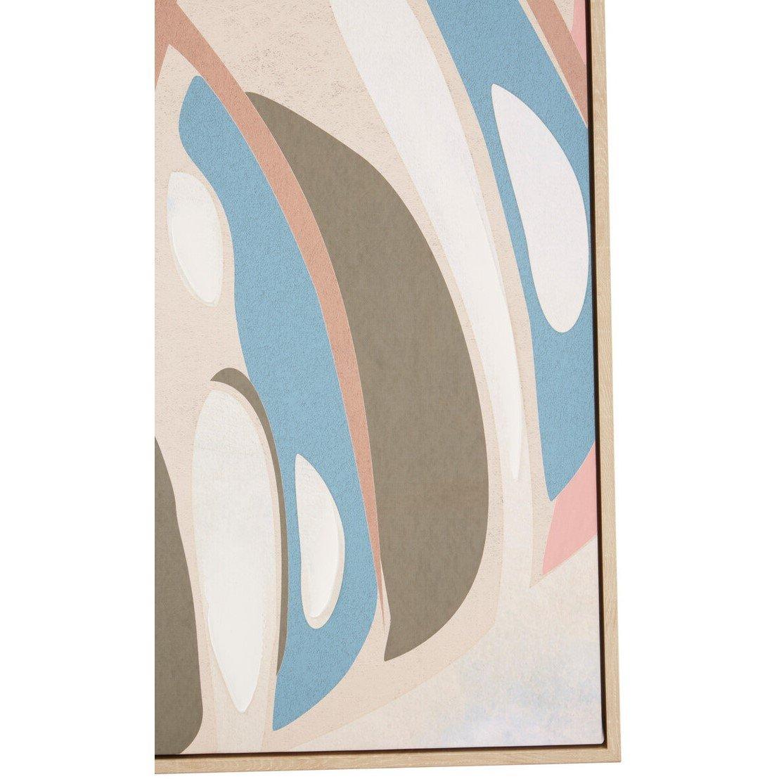 Green Pink - Fifty Five South - Astratto Canvas Leaf Design Wall Art - 5