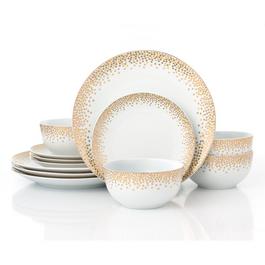 Waterside 12pc Gold Sparkle Dinner Set