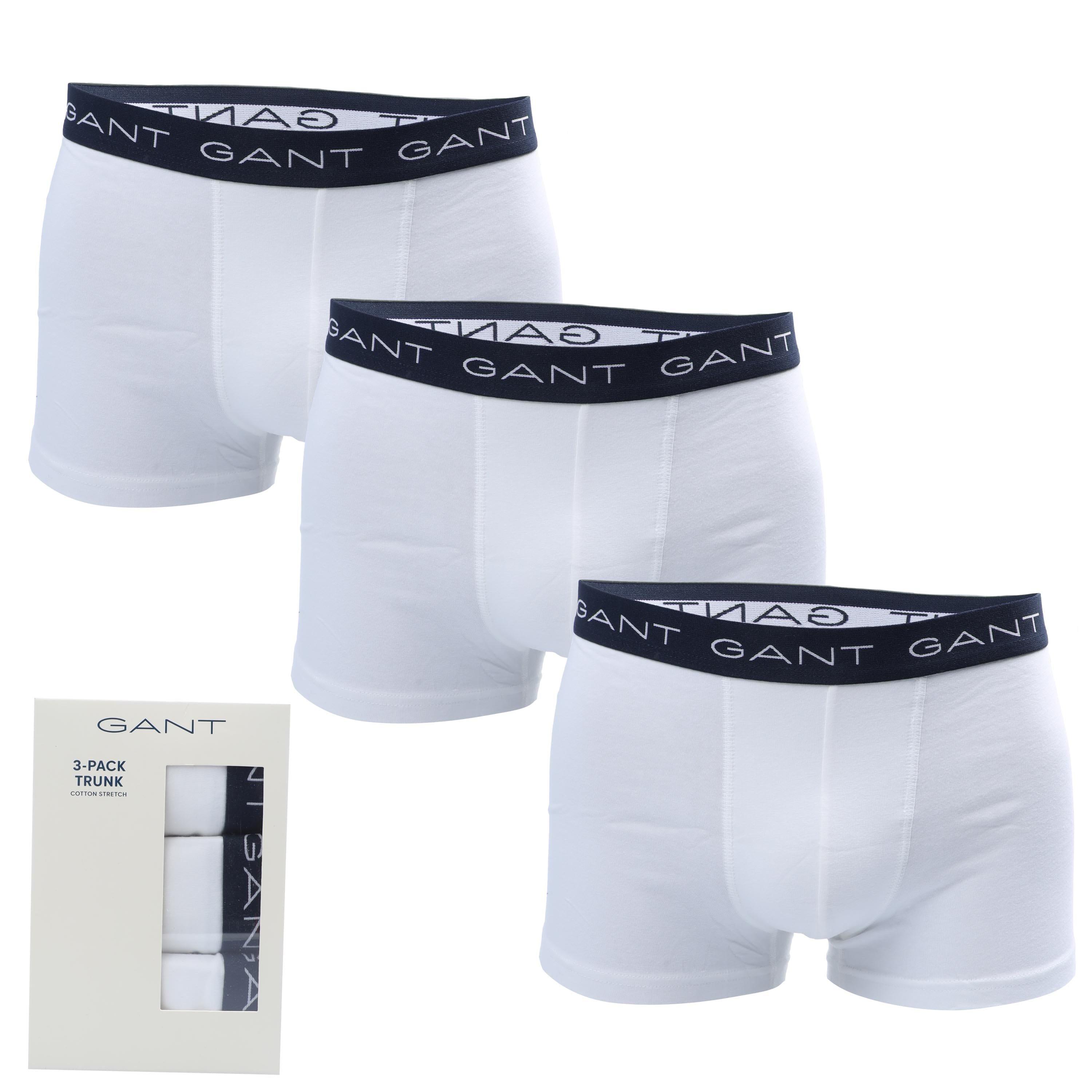 Gant Men's 3 Pack Of Trunks - White - S