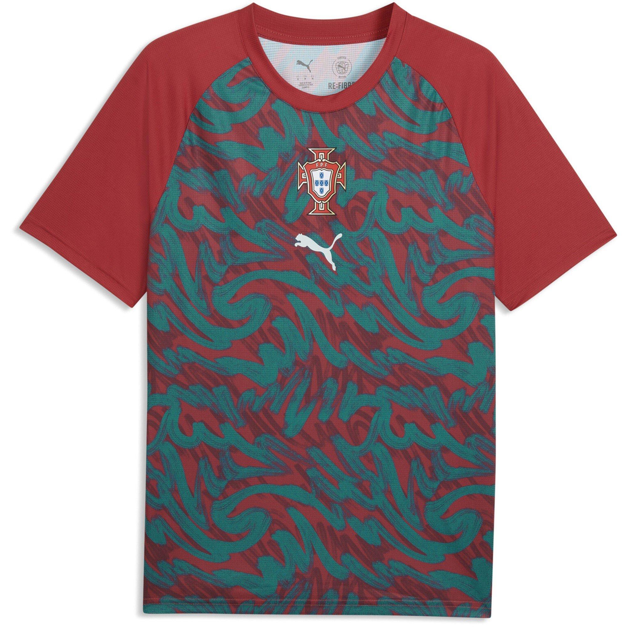Puma Men's Portugal Warm-Up Shirt World Cup 2026 - Red/Green - S