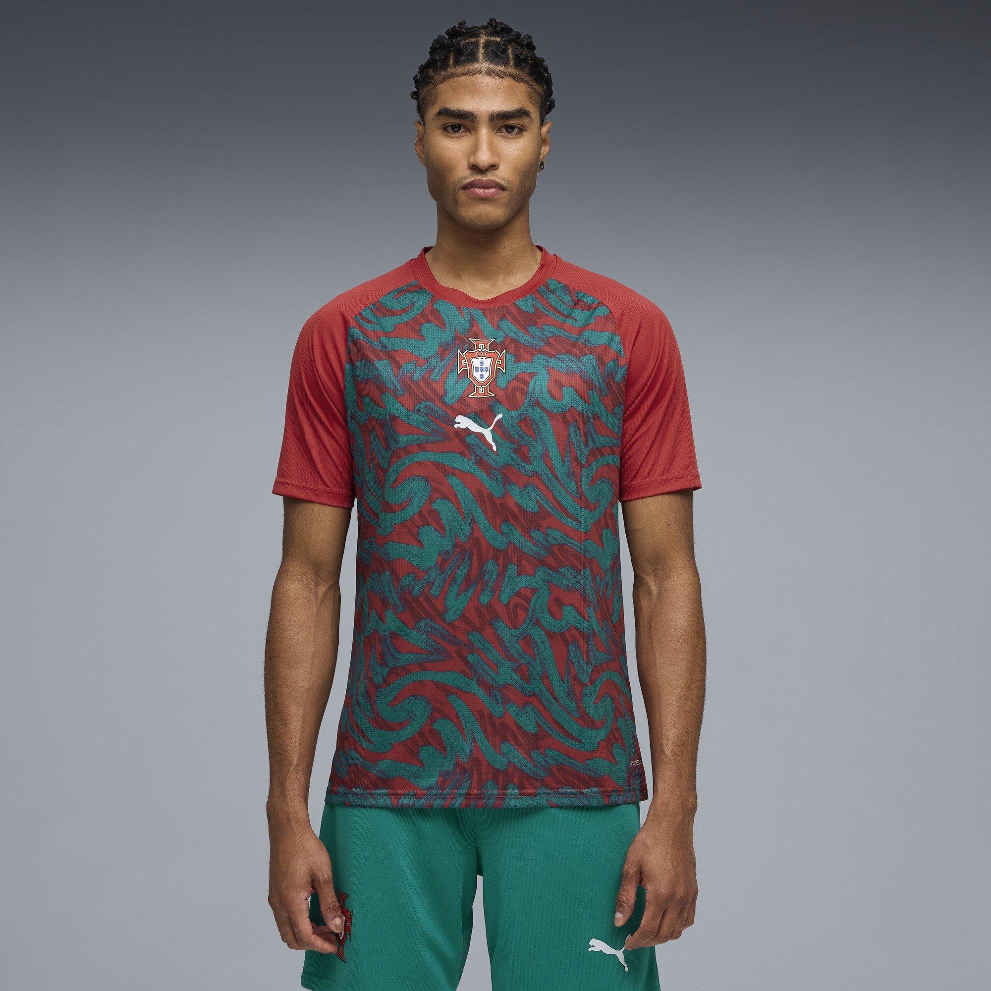 Rot/Grün - Puma - Men's Portugal Short Sleeve T-Shirt - 3