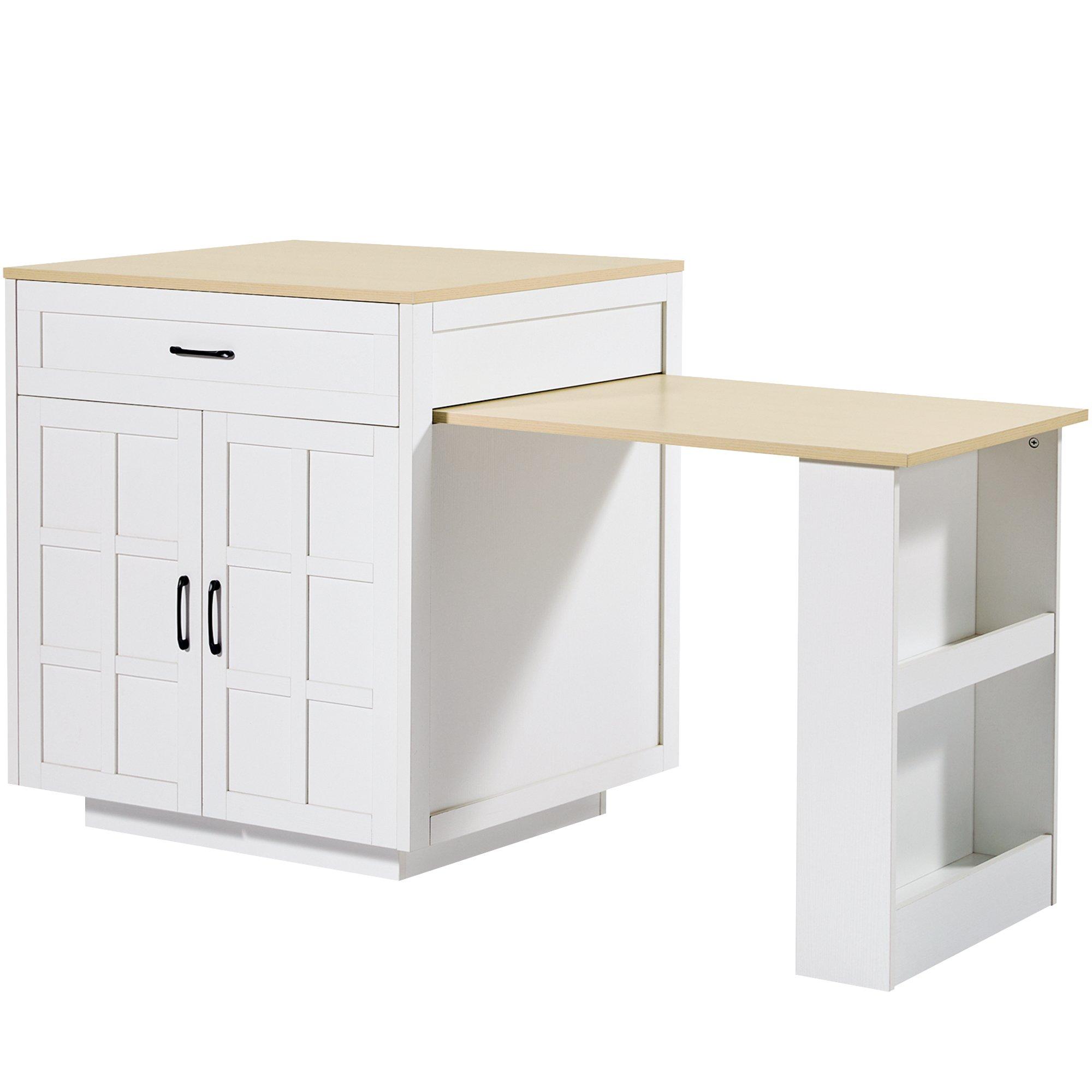 White - Urban Meuble - Extendable Kitchen Bar Table - 12