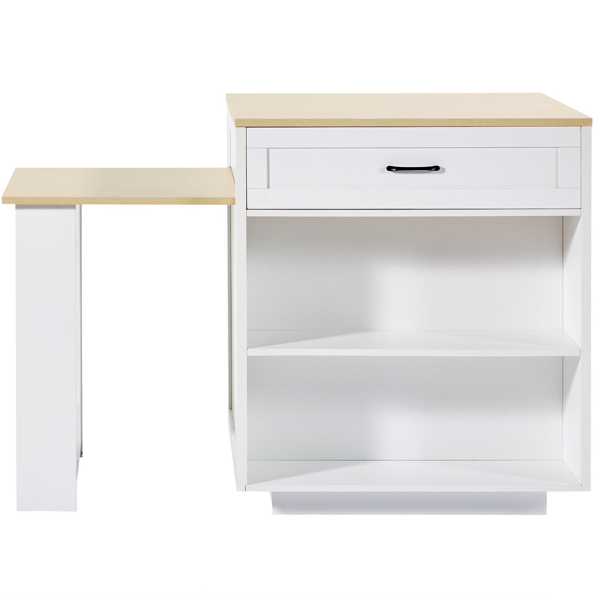 White - Urban Meuble - Extendable Kitchen Bar Table - 14