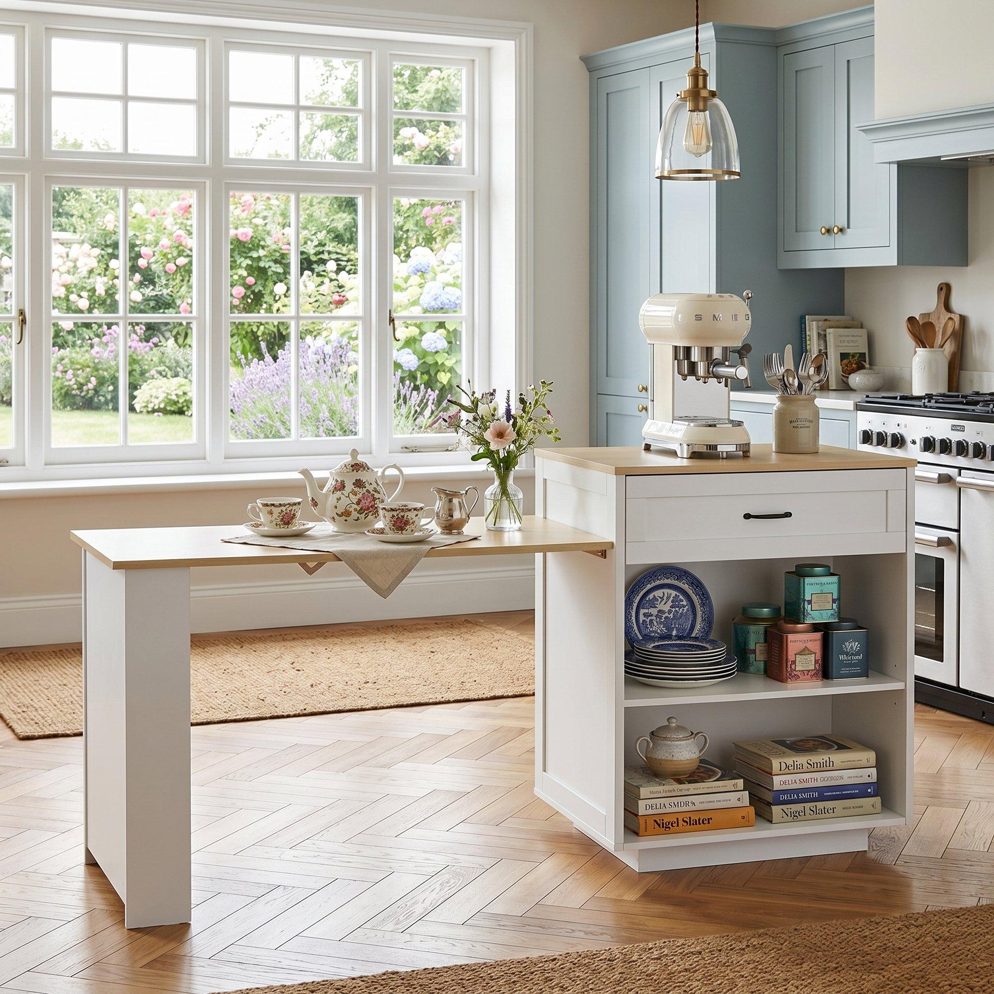 White - Urban Meuble - Extendable Kitchen Bar Table - 3