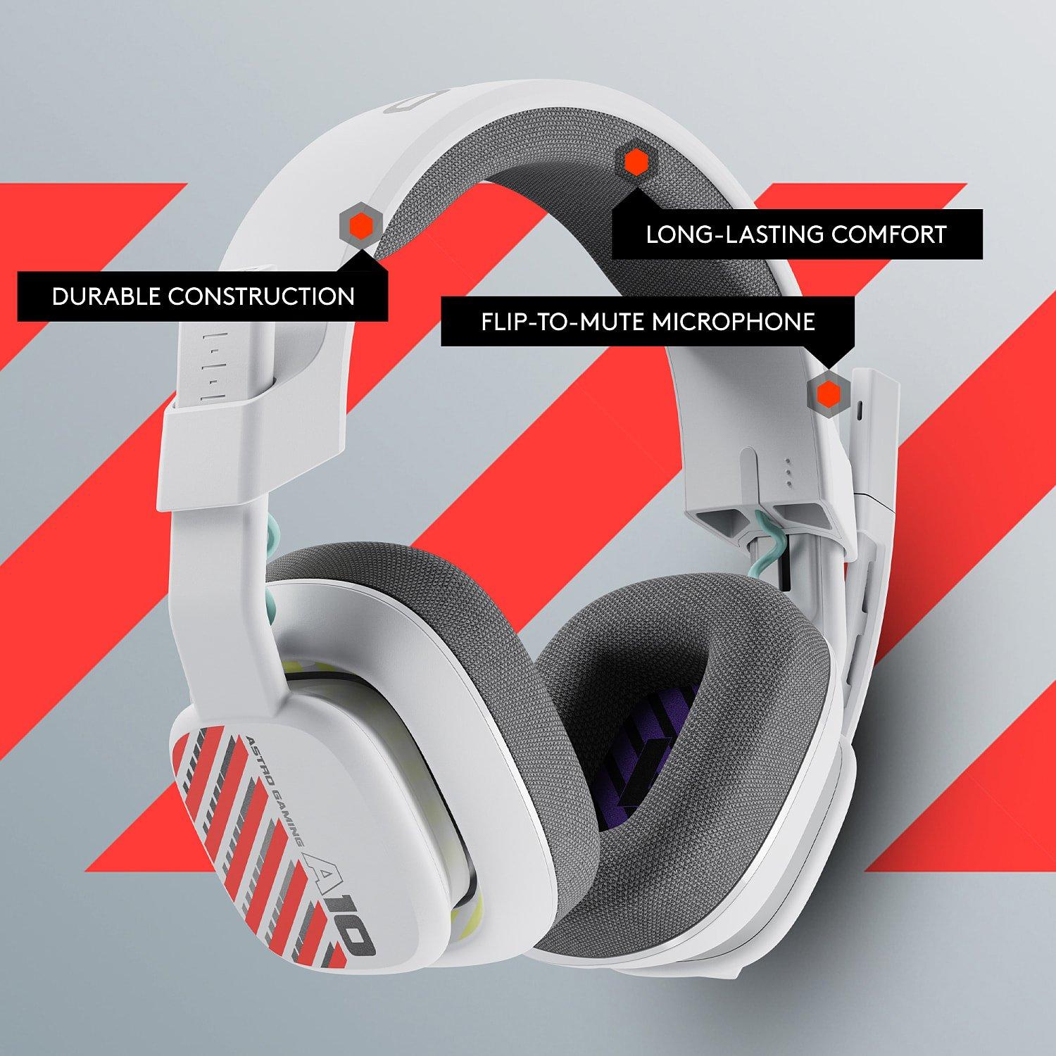 Wit - ASTRO Gaming - A10 Gaming Headset - Playstation/PC - White - 3
