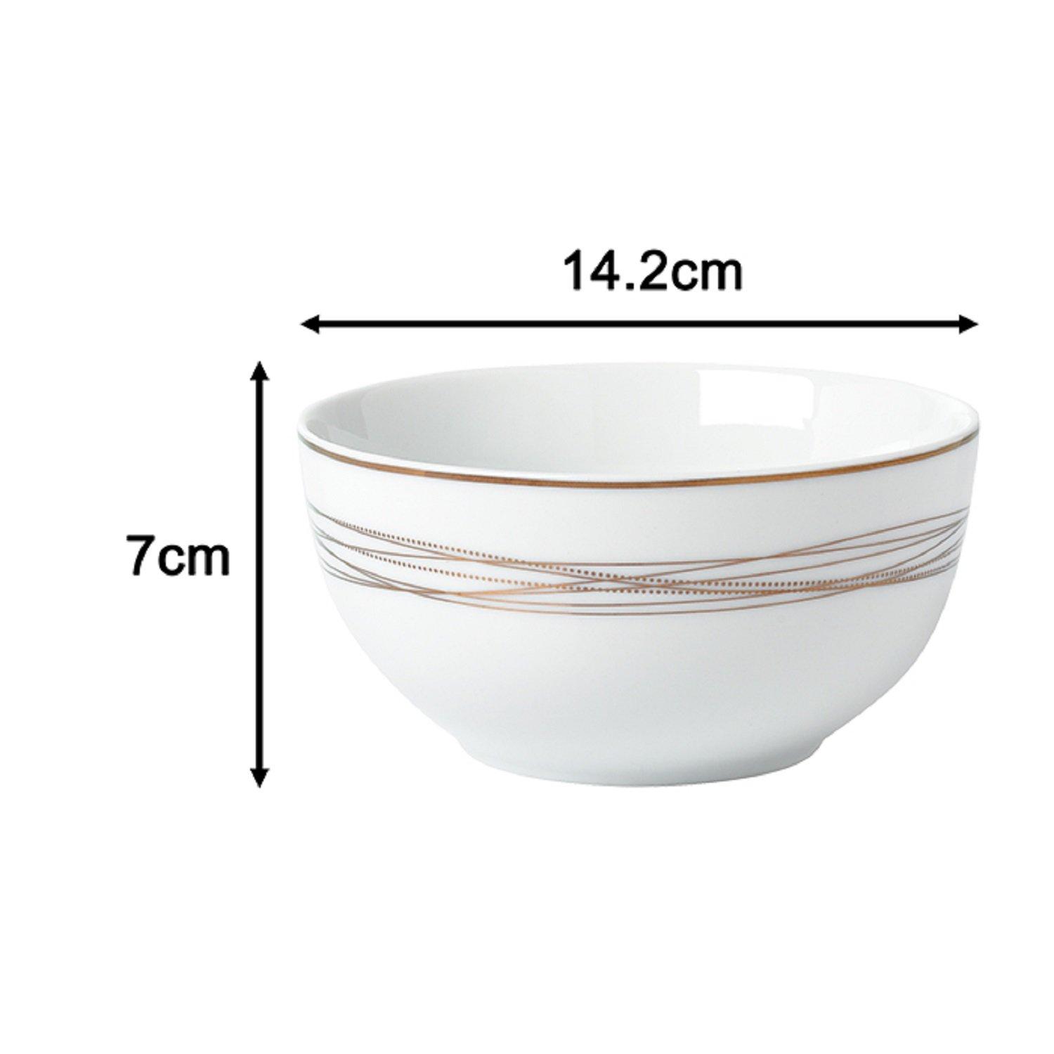 White - Waterside - 12pc Gold Swirl Dinner Set - 6