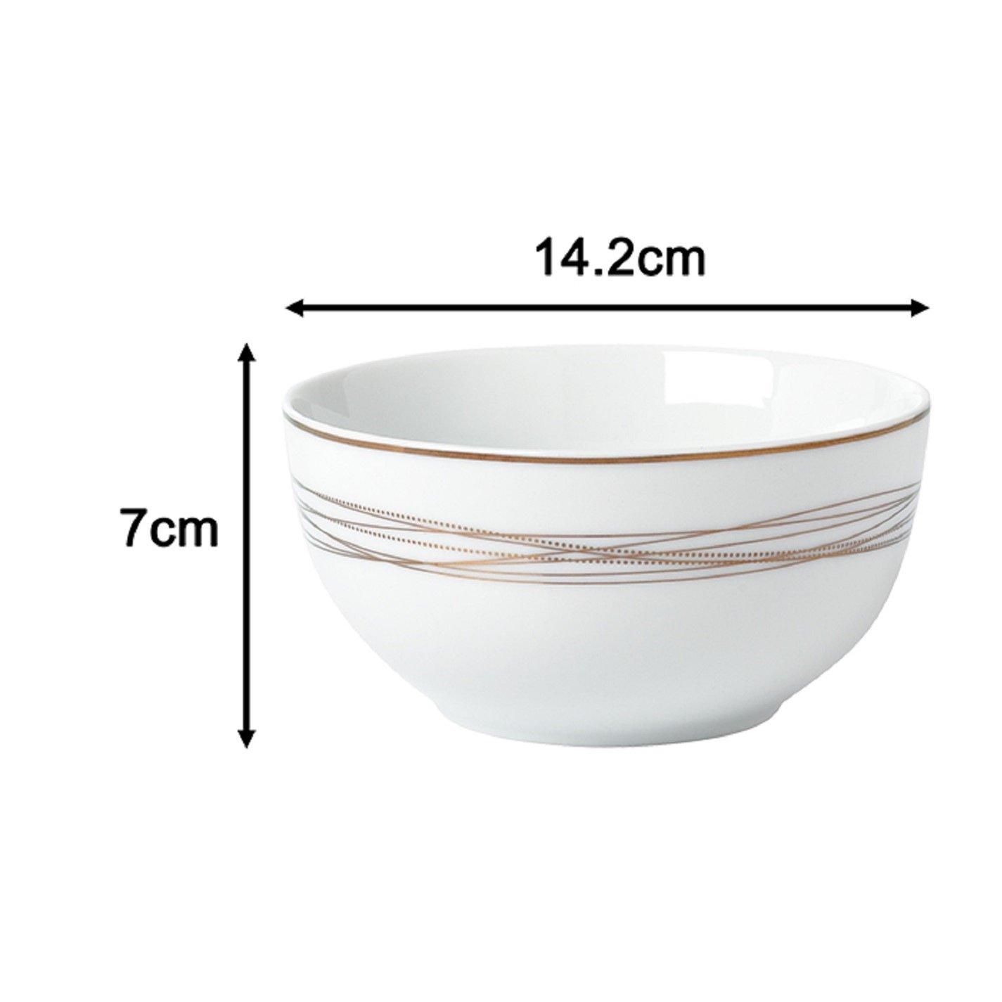 White - Waterside - 12pc Gold Swirl Dinner Set - 7