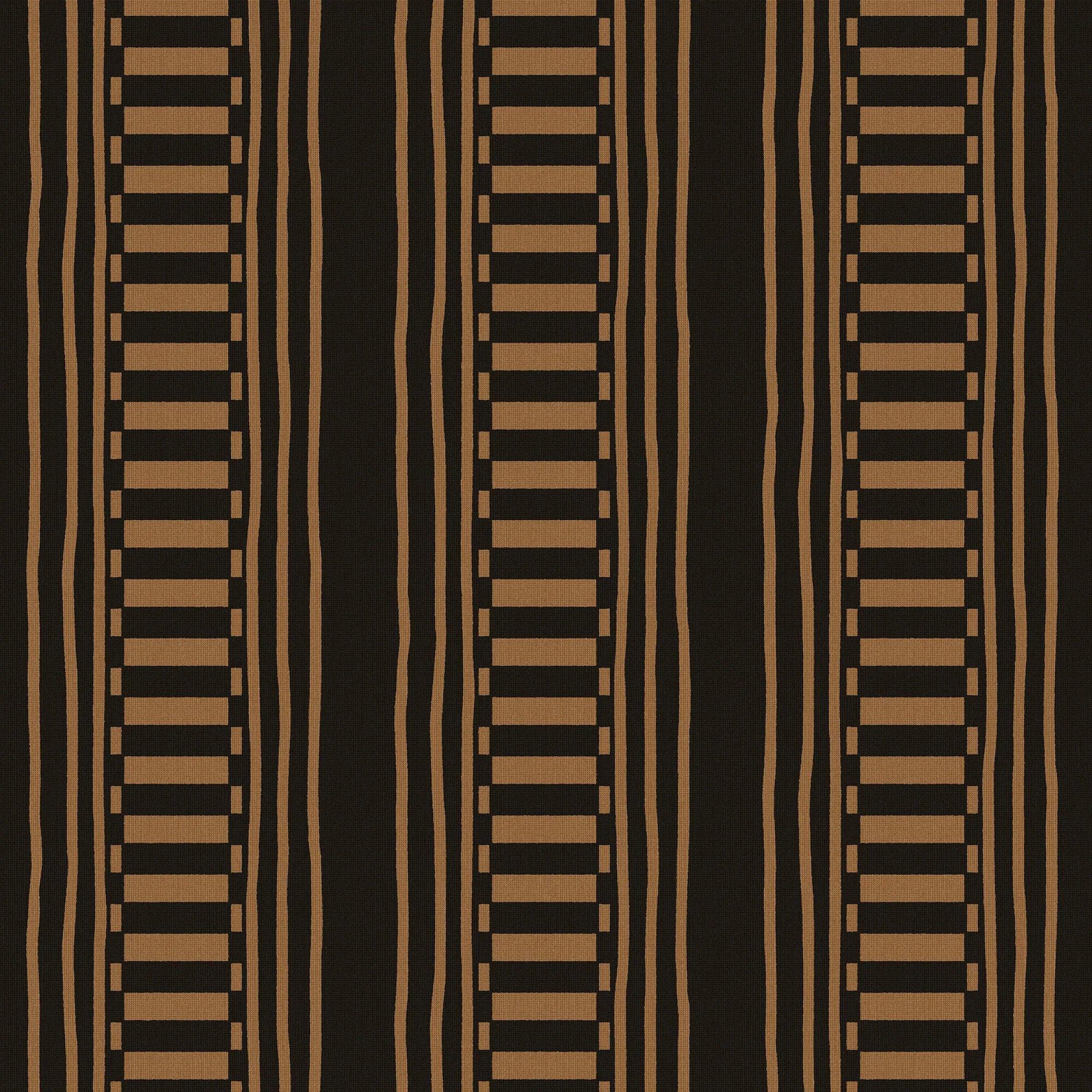 Noir - Rockett St George - The Curiosity Shop Stripe Blush Wallpaper - 1