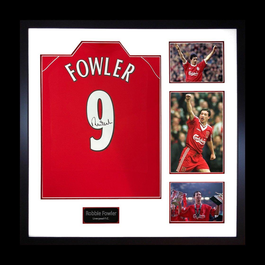 Red - The Fan Cave - Robbie Fowler Signed Liverpool Shirt Elite Frame - 1