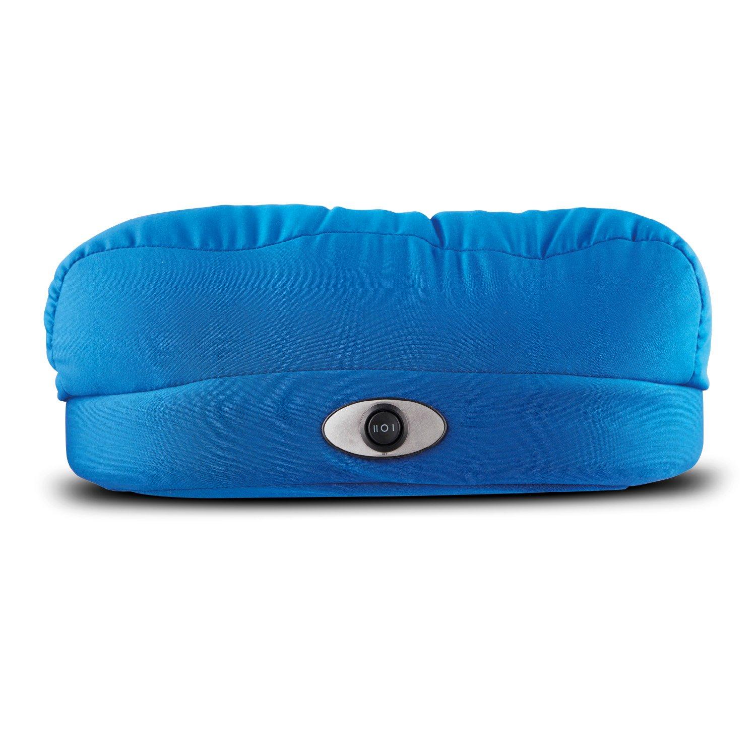 Blue - Carmen - Vibrating Foot Massage Cushion Navy Blue - 1