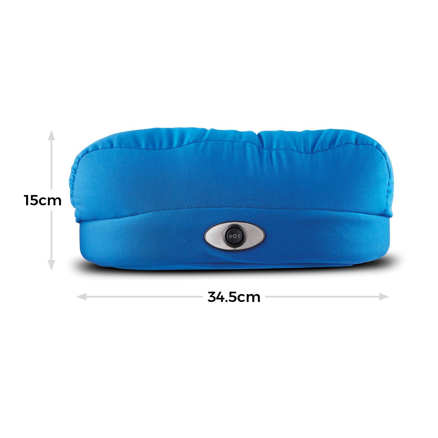 Blue - Carmen - Vibrating Foot Massage Cushion Navy Blue - 6