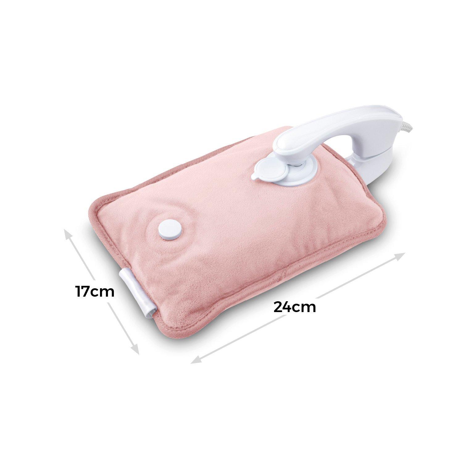 Pink - Carmen - Spa Rechargeable Hot Water Bottle 24 x 17cm Pink - 6