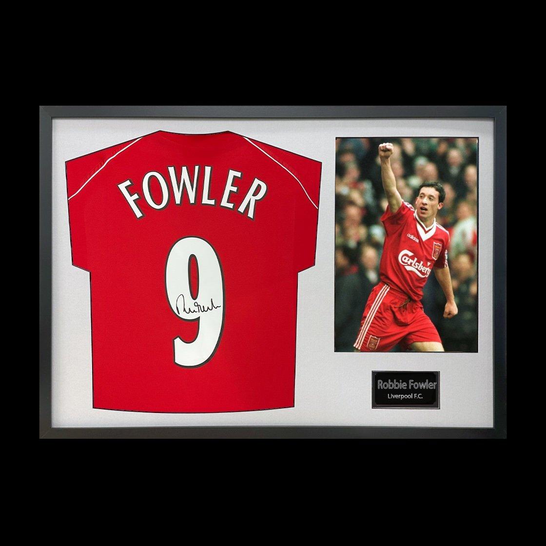 Red - The Fan Cave - Robbie Fowler Signed Liverpool Shirt Classic Frame - 1