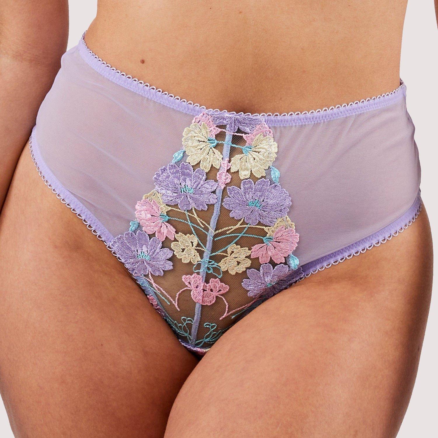 Pink - Playful Promises - Luna Pastel Embroidery High Waisted Thong