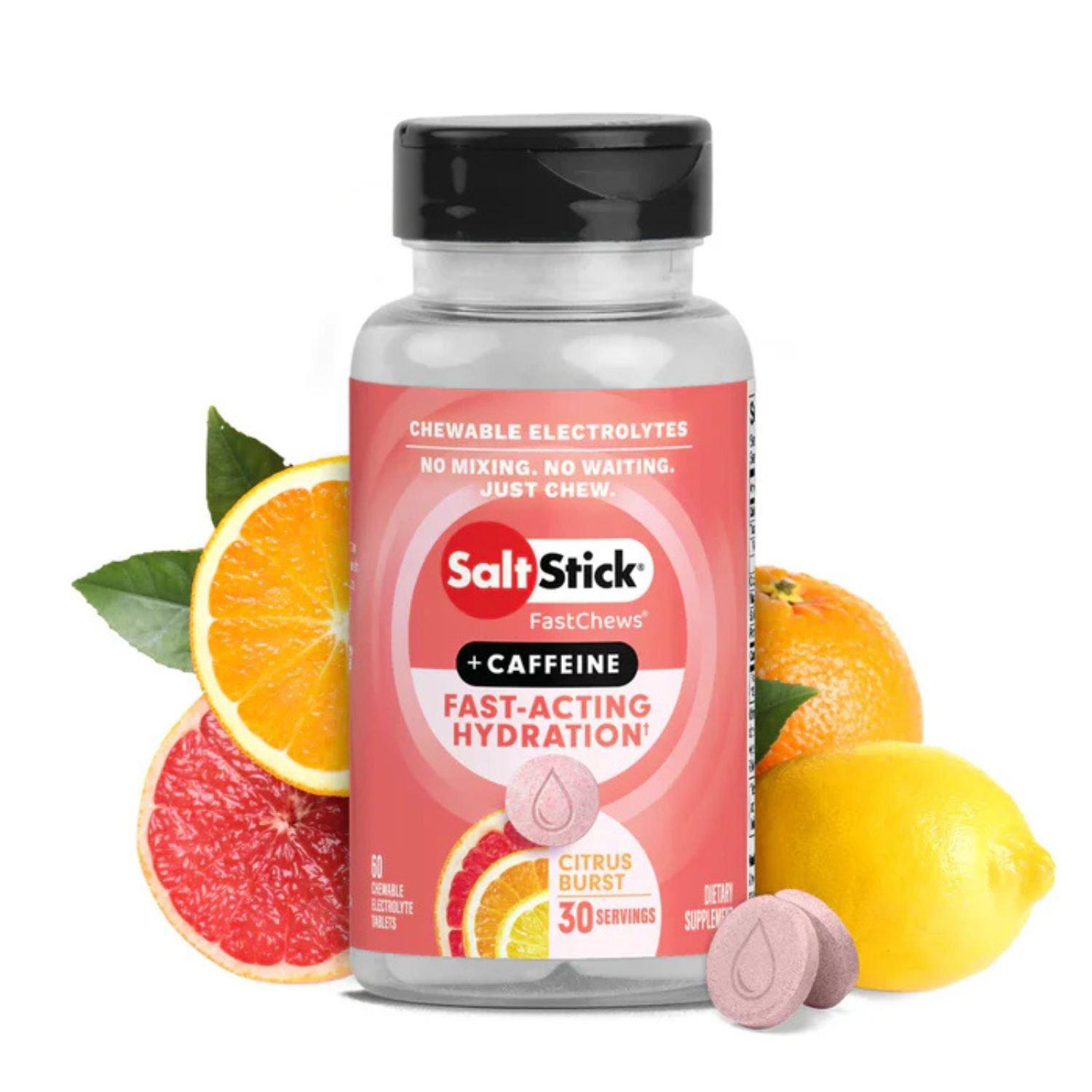 Salt Stick  + Caffeine 60 Fast Chews Tub - Citrus Burst - 60 Chews