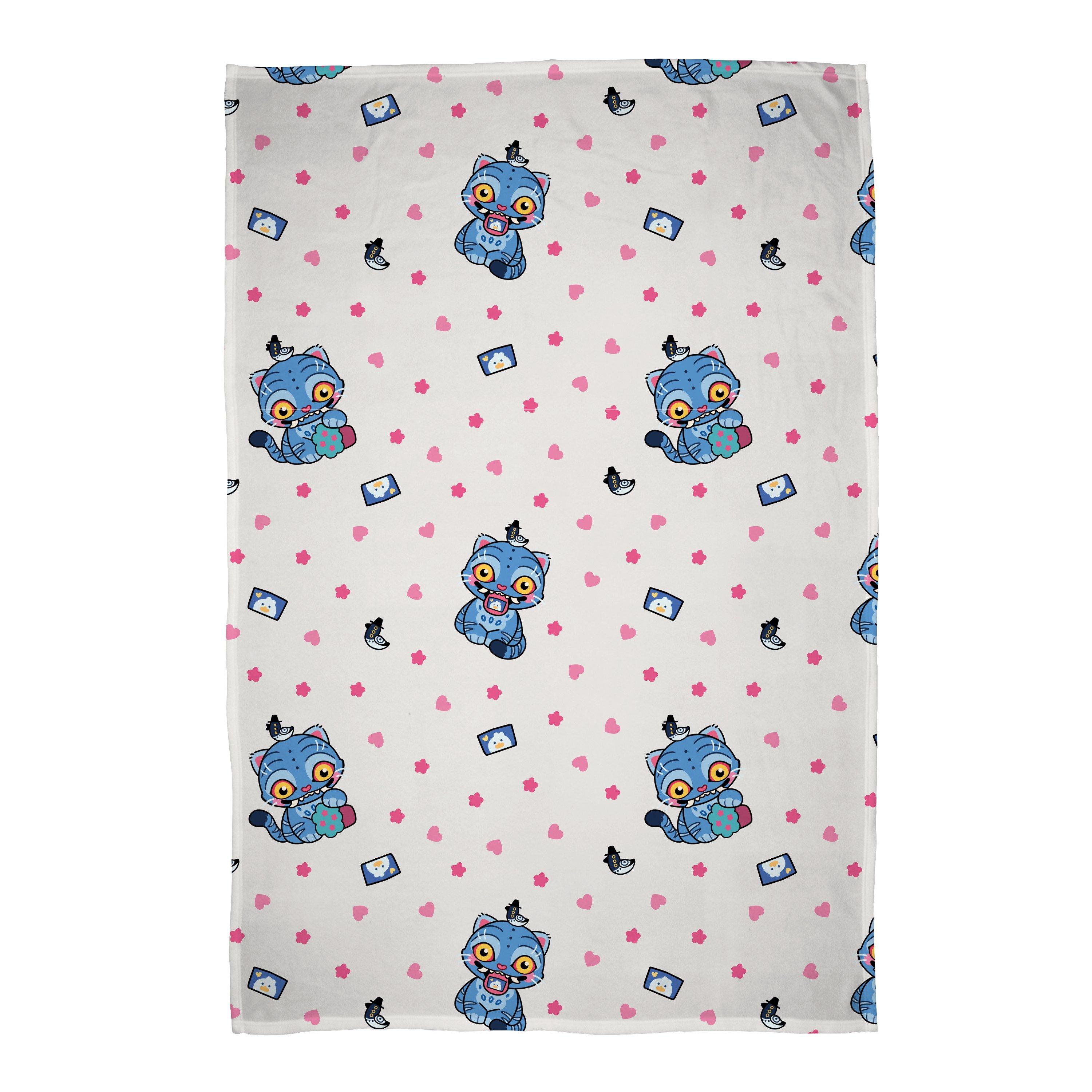 White - K Pop Demon Hunters - Kpop Demon Hunters Derpy Flower Fleece Blanket - 1