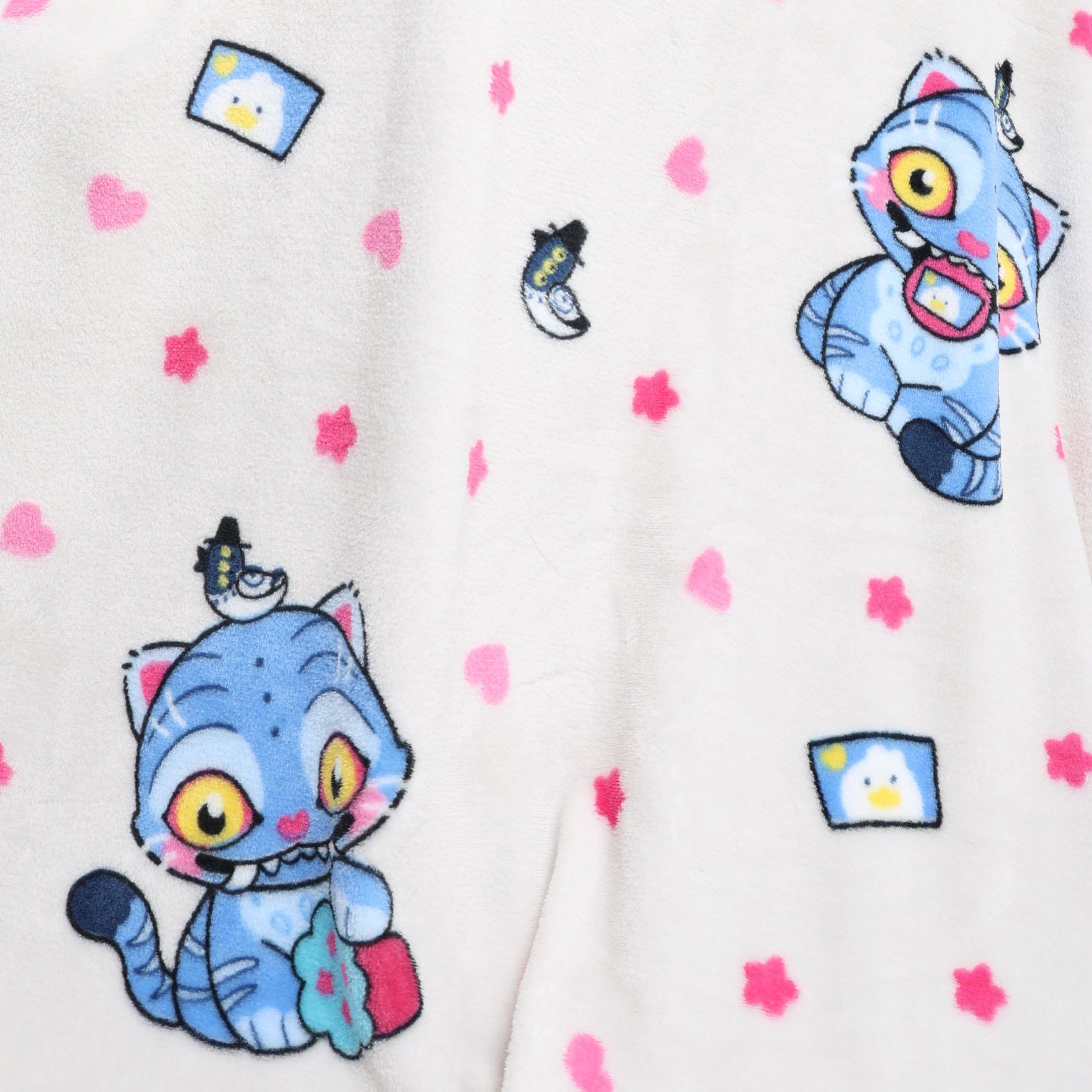 White - K Pop Demon Hunters - Kpop Demon Hunters Derpy Flower Fleece Blanket - 2