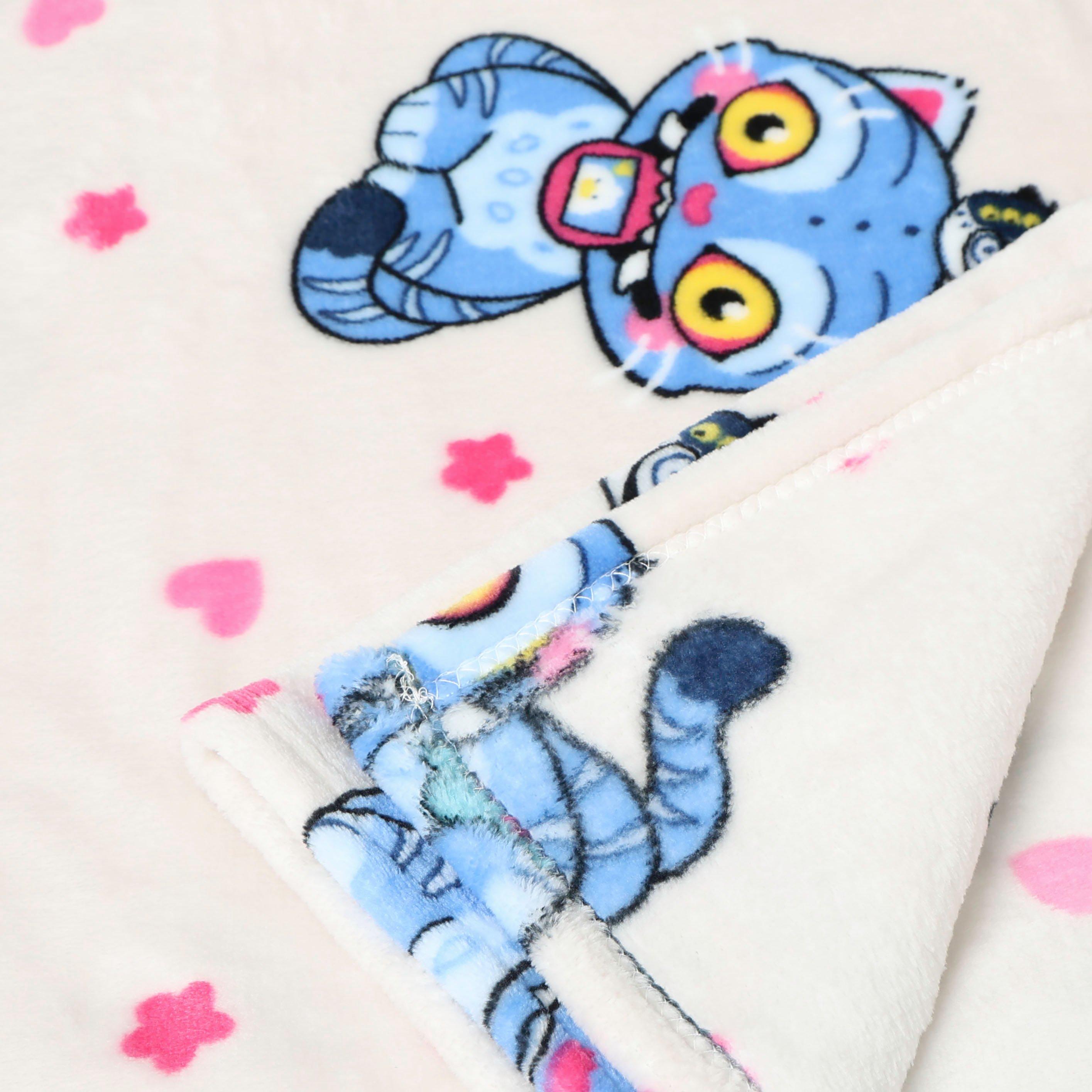 White - K Pop Demon Hunters - Kpop Demon Hunters Derpy Flower Fleece Blanket - 5