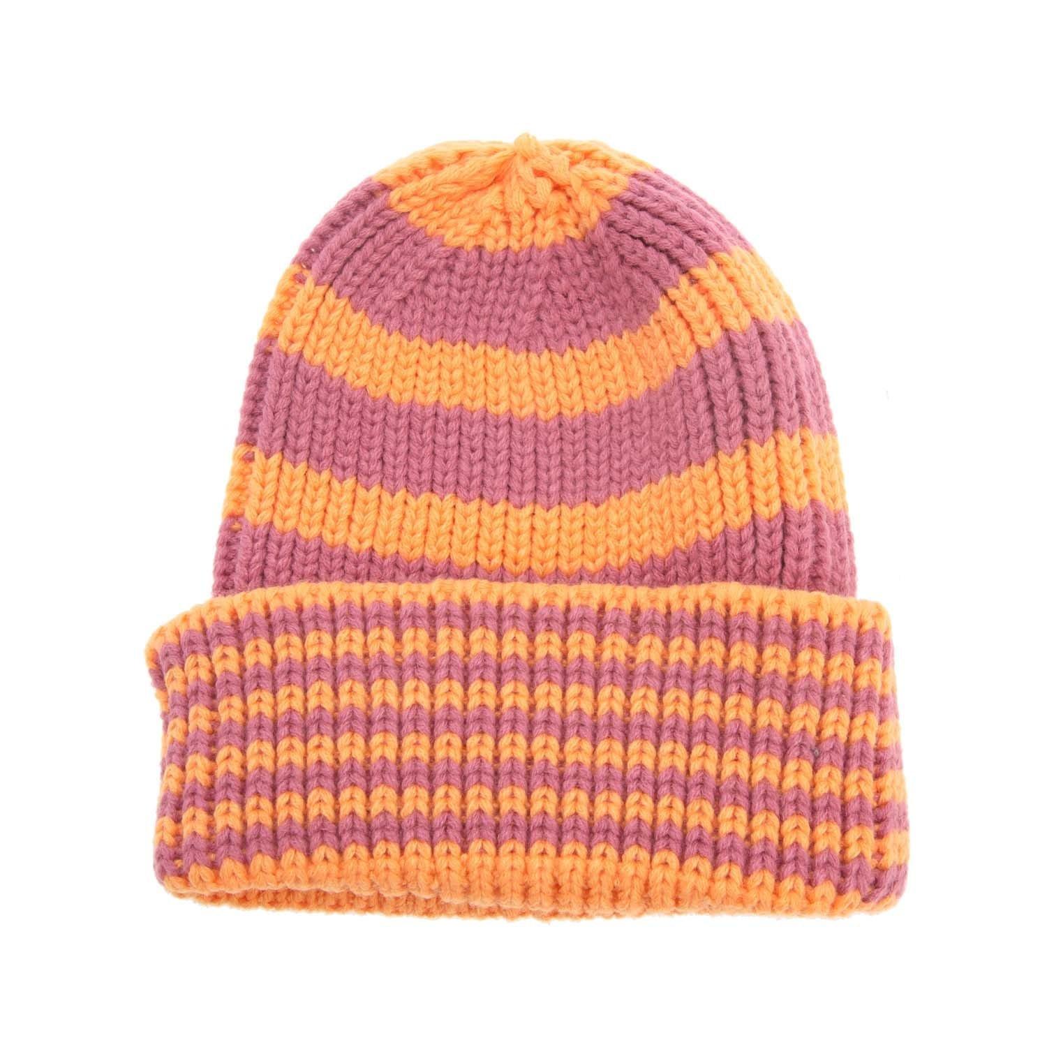 Orange - New Era - Stripe Knit Beanie - 2