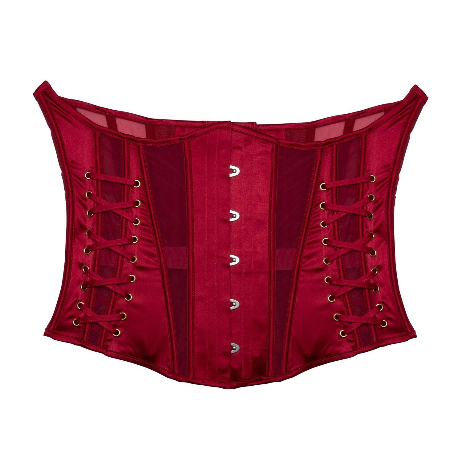 Red - Playful Promises - Etta Red Tie Underbust Corset - 3