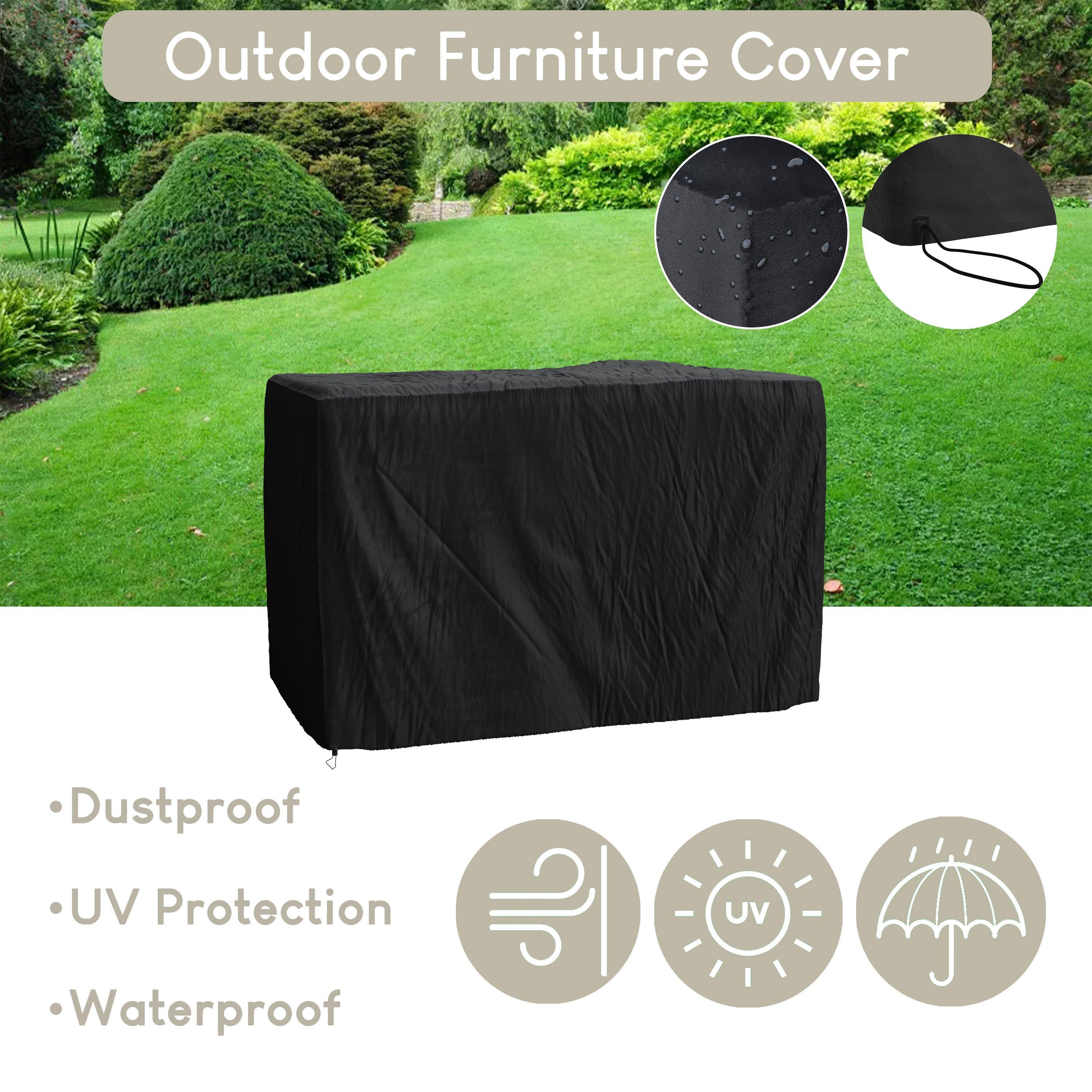 Black - Lassic - Outdoor Patio Furniture Cover 146 x 74 x 109 cm - 5