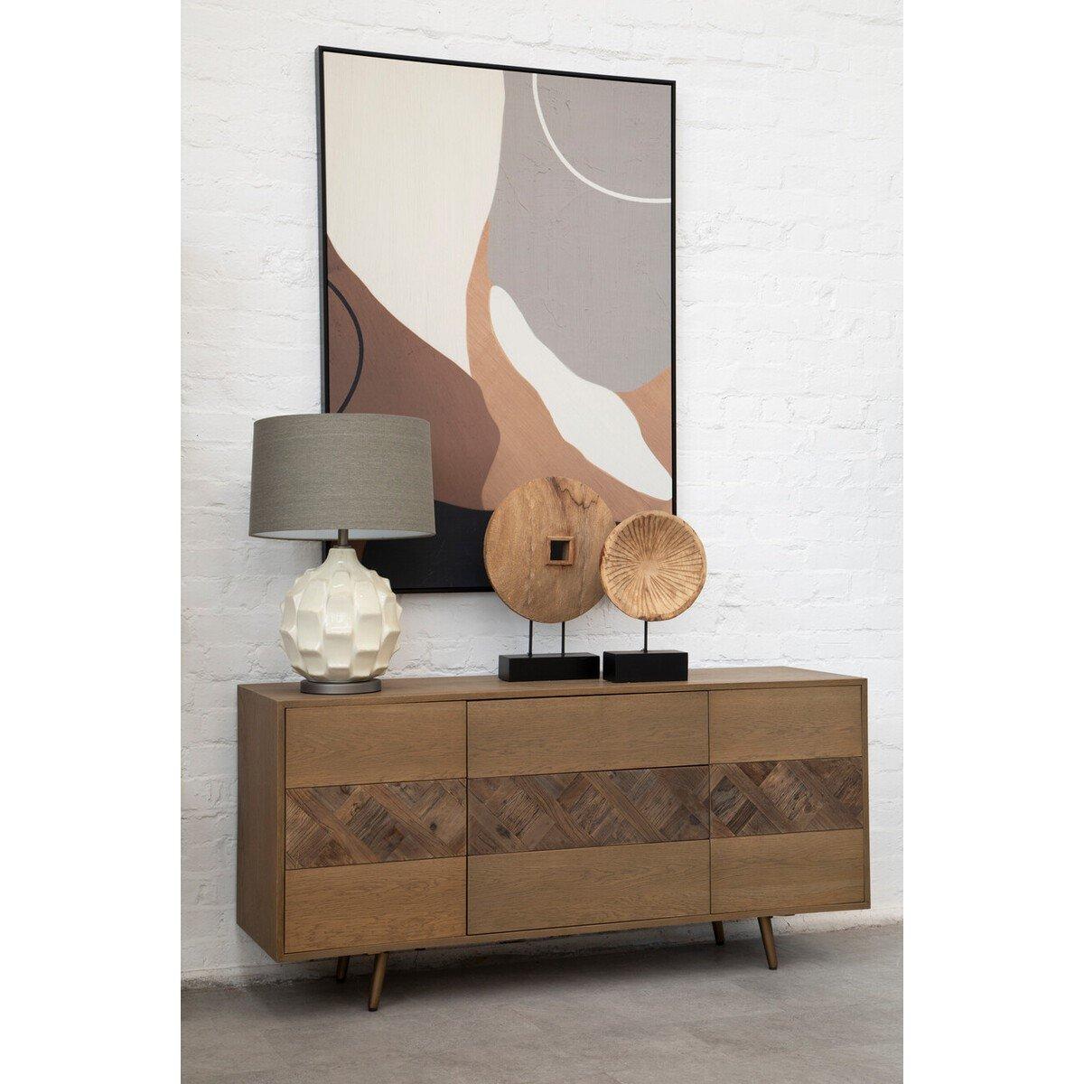 Fifty Five South  Astratto Neutral Abstract Canvas Wall Art - Natural Assorte - 142.6x102.
