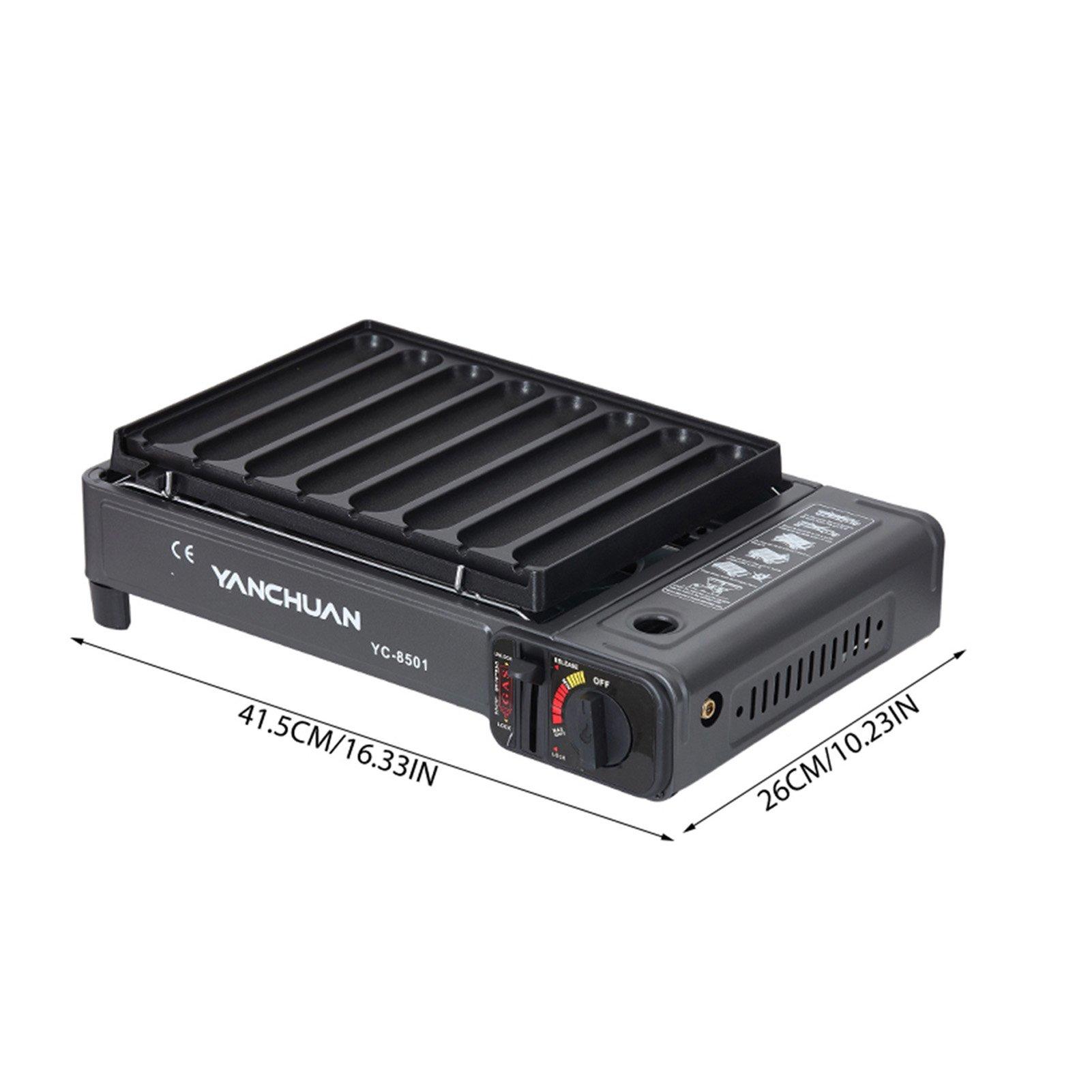 Black/White - Breeins - BBQ Grill & Sausage Cooker Windproof Camping Stove - 2