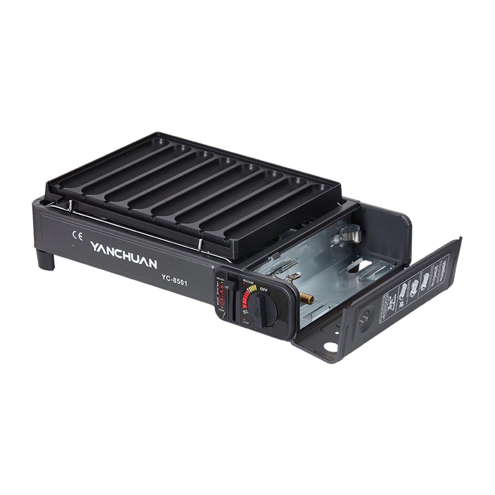 Black/White - Breeins - BBQ Grill & Sausage Cooker Windproof Camping Stove - 4