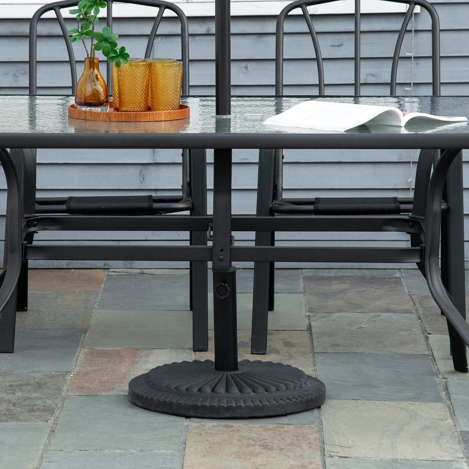 Black - Outsunny - Outsunny Patio Outdoor Garden 14kg Round - 2