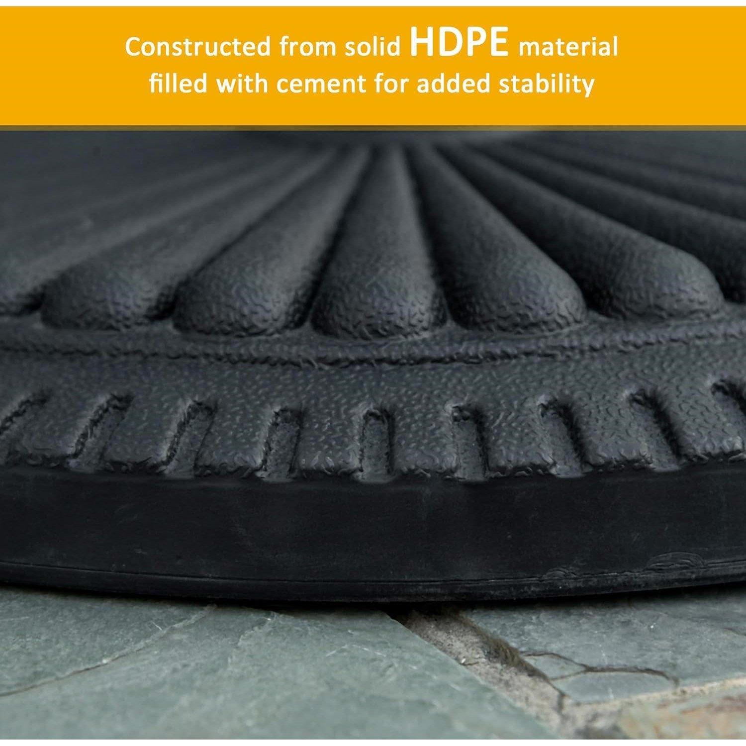 Black - Outsunny - Outsunny Patio Outdoor Garden 14kg Round - 5