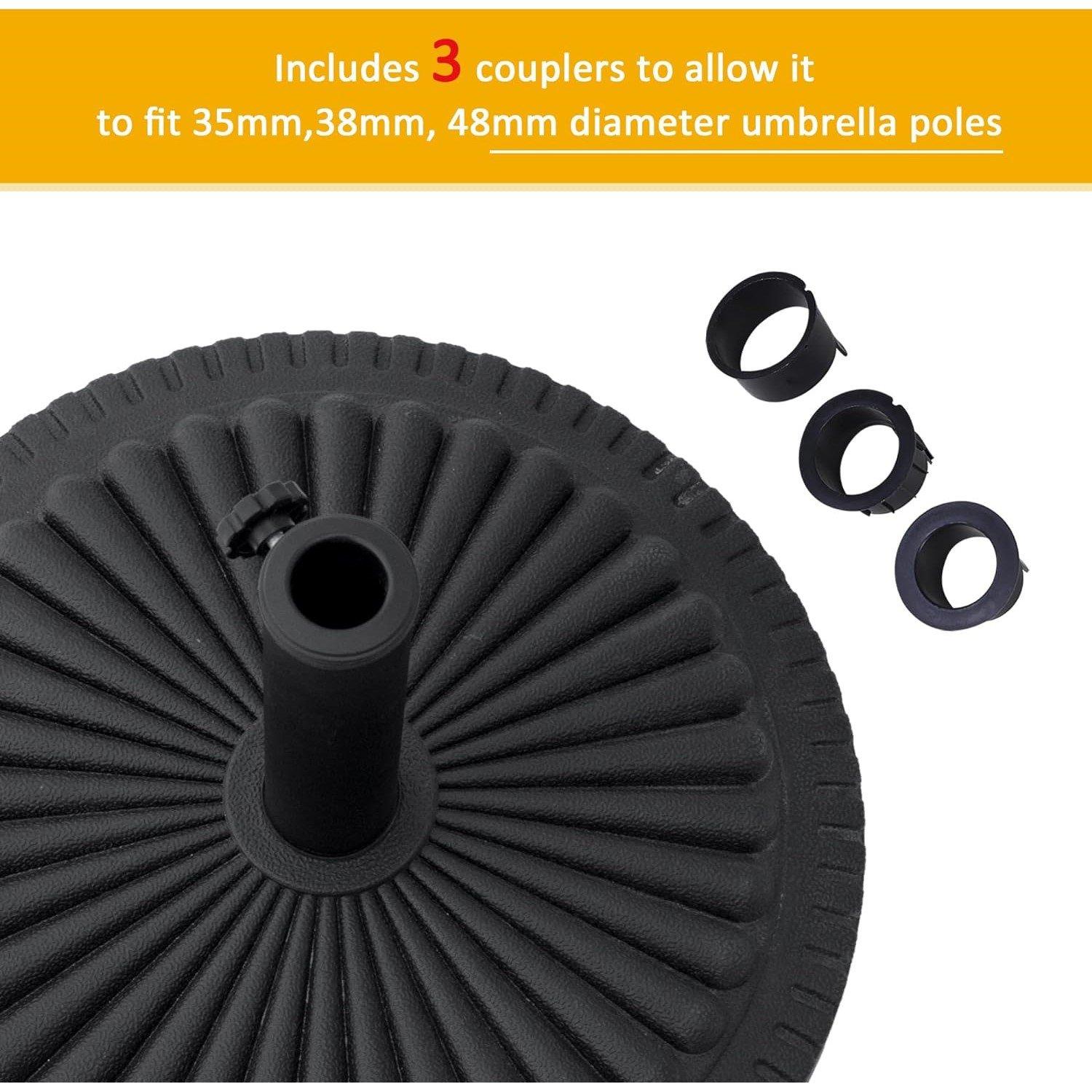 Black - Outsunny - Outsunny Patio Outdoor Garden 14kg Round - 6