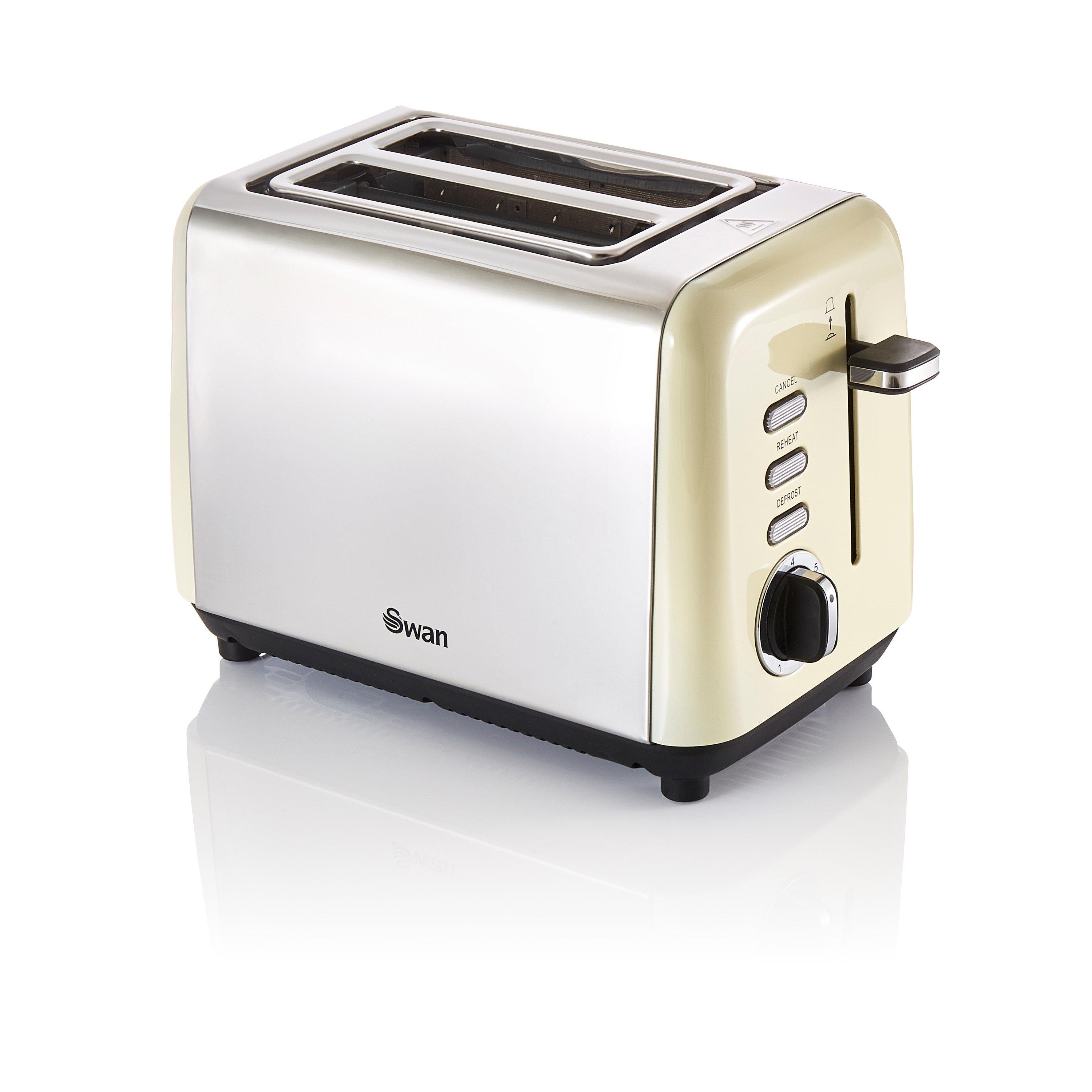 Cream - Swan - TownHouse Cream 2 Slice S/S Toaster - 1