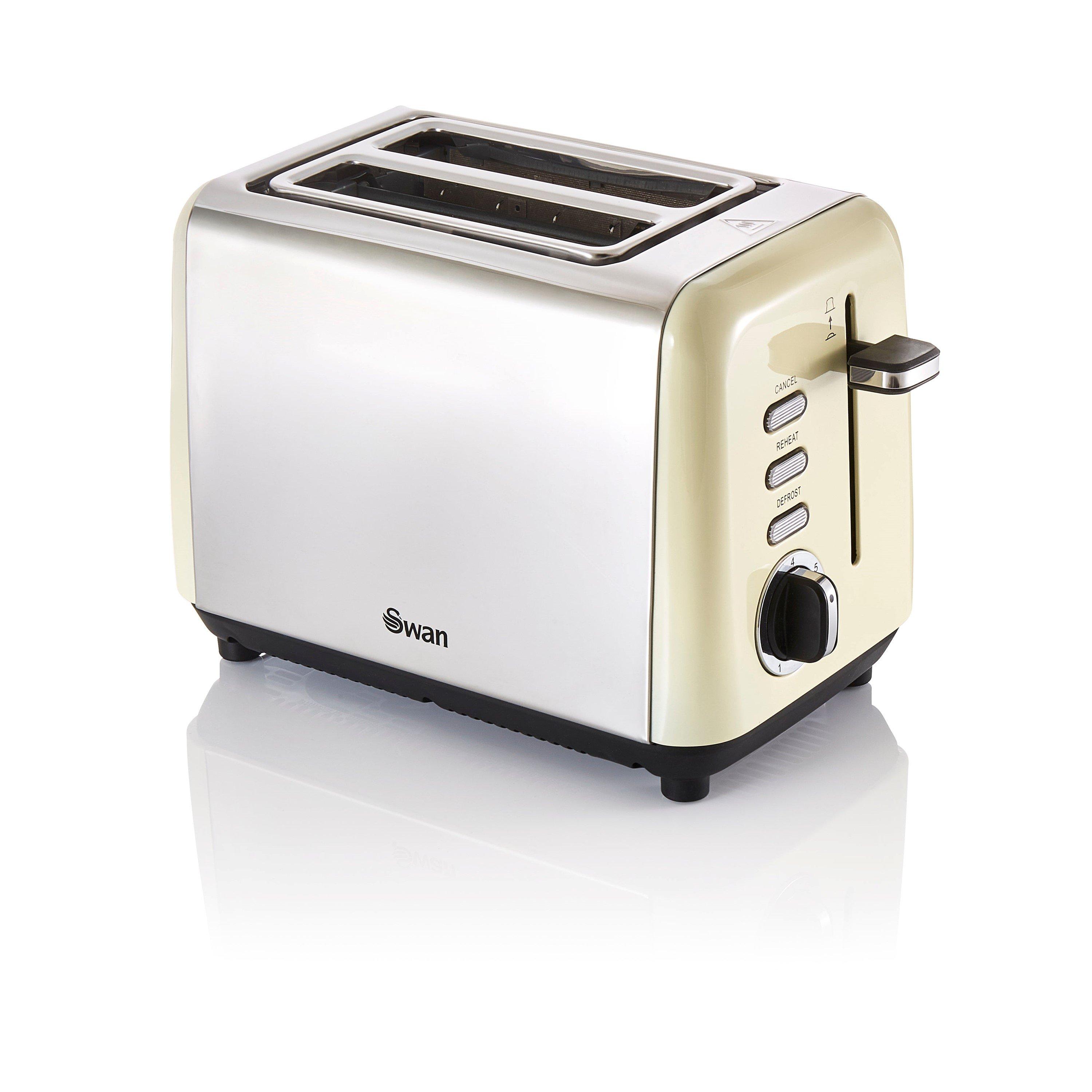 Cream - Swan - TownHouse Cream 2 Slice S/S Toaster - 2
